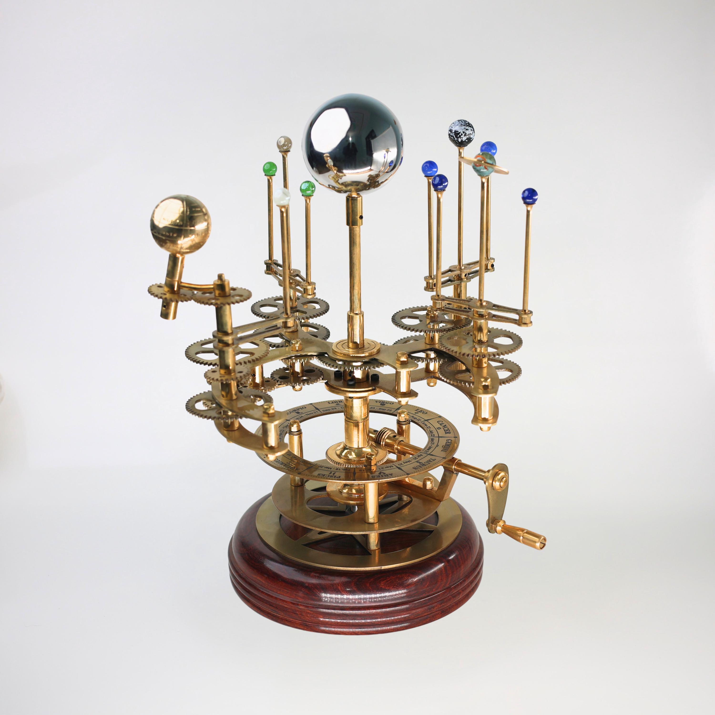 Functional Brass Solar System Orrery, Museum view 2
