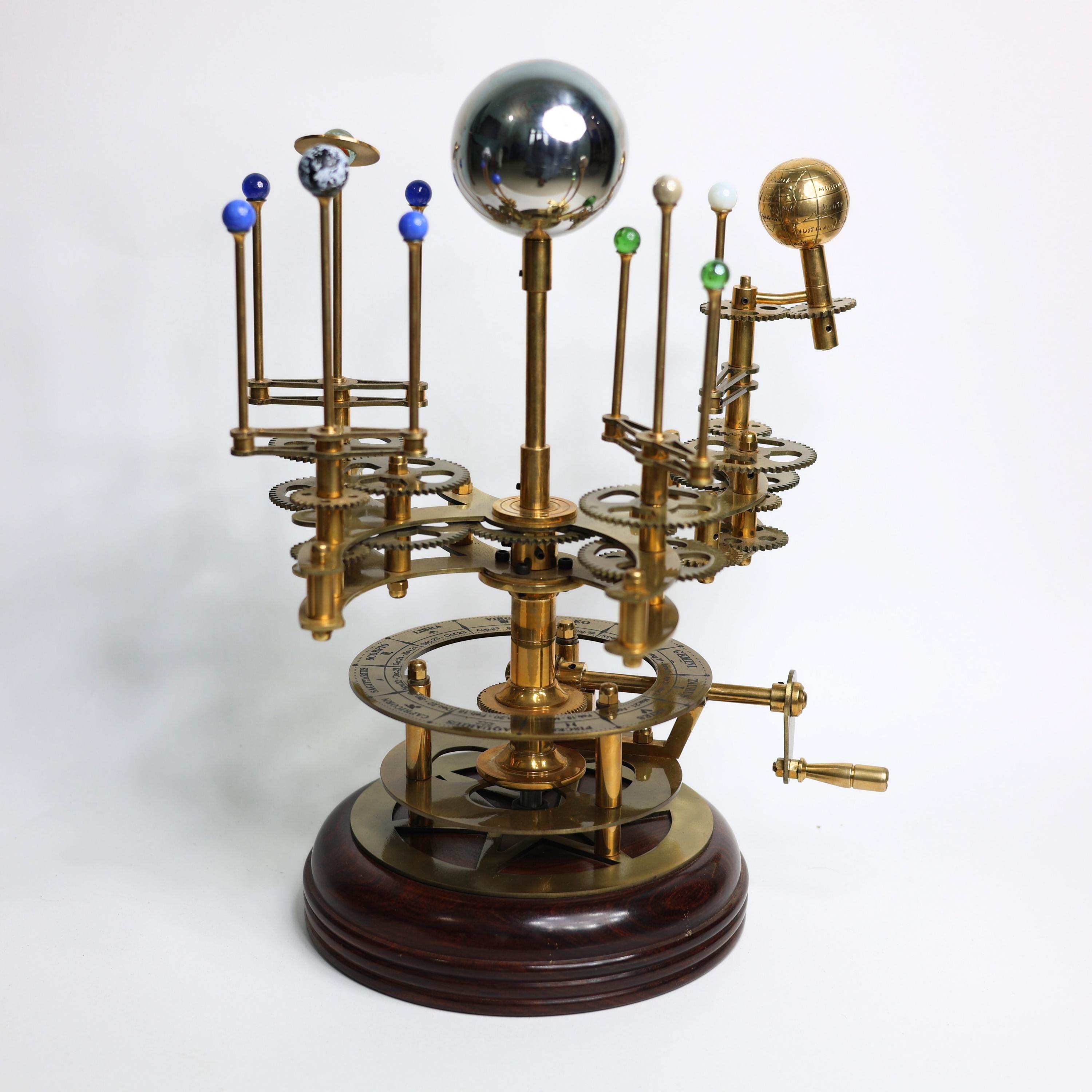 Functional Brass Solar System Orrery, Museum view 3