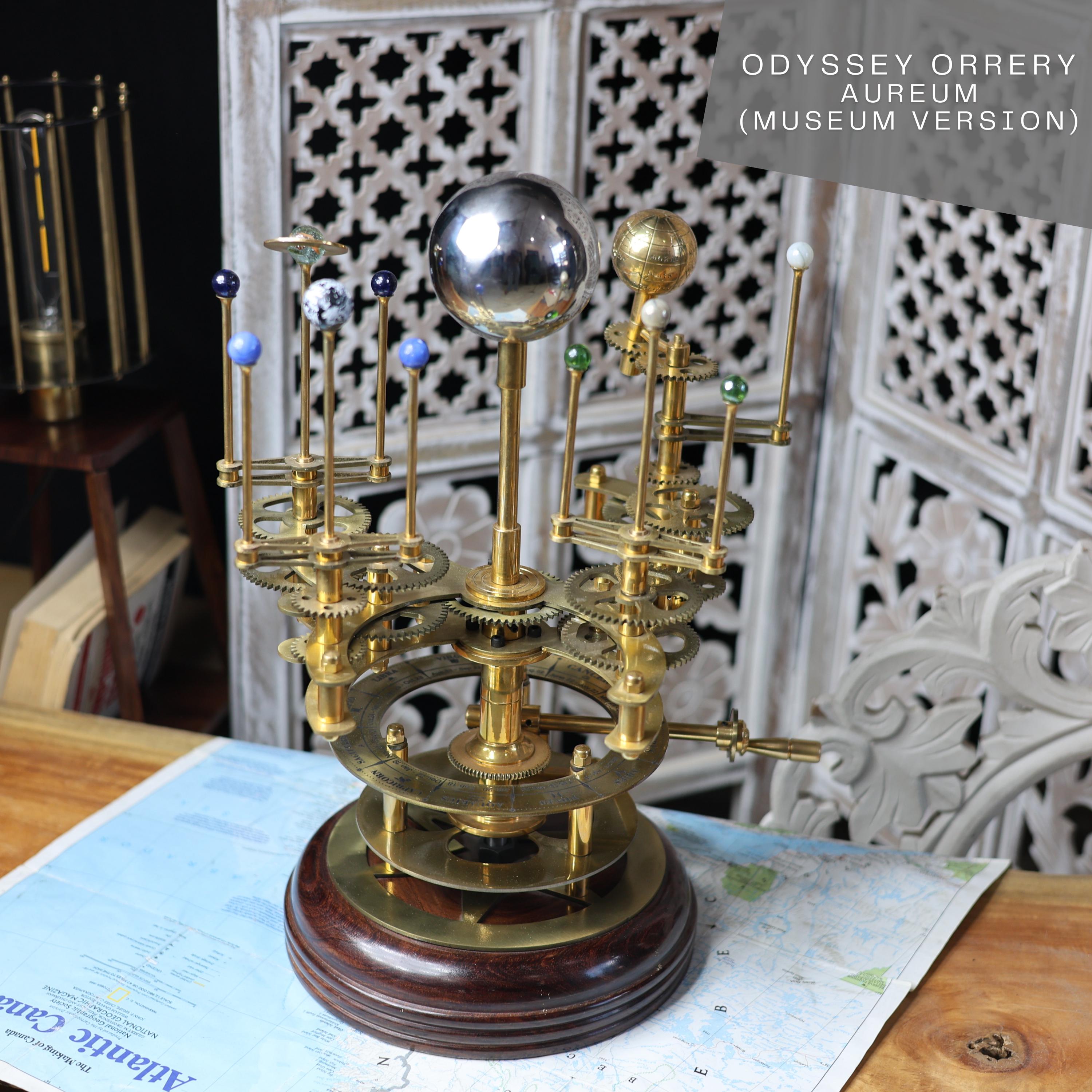 Functional Brass Solar System Orrery, Museum view 4