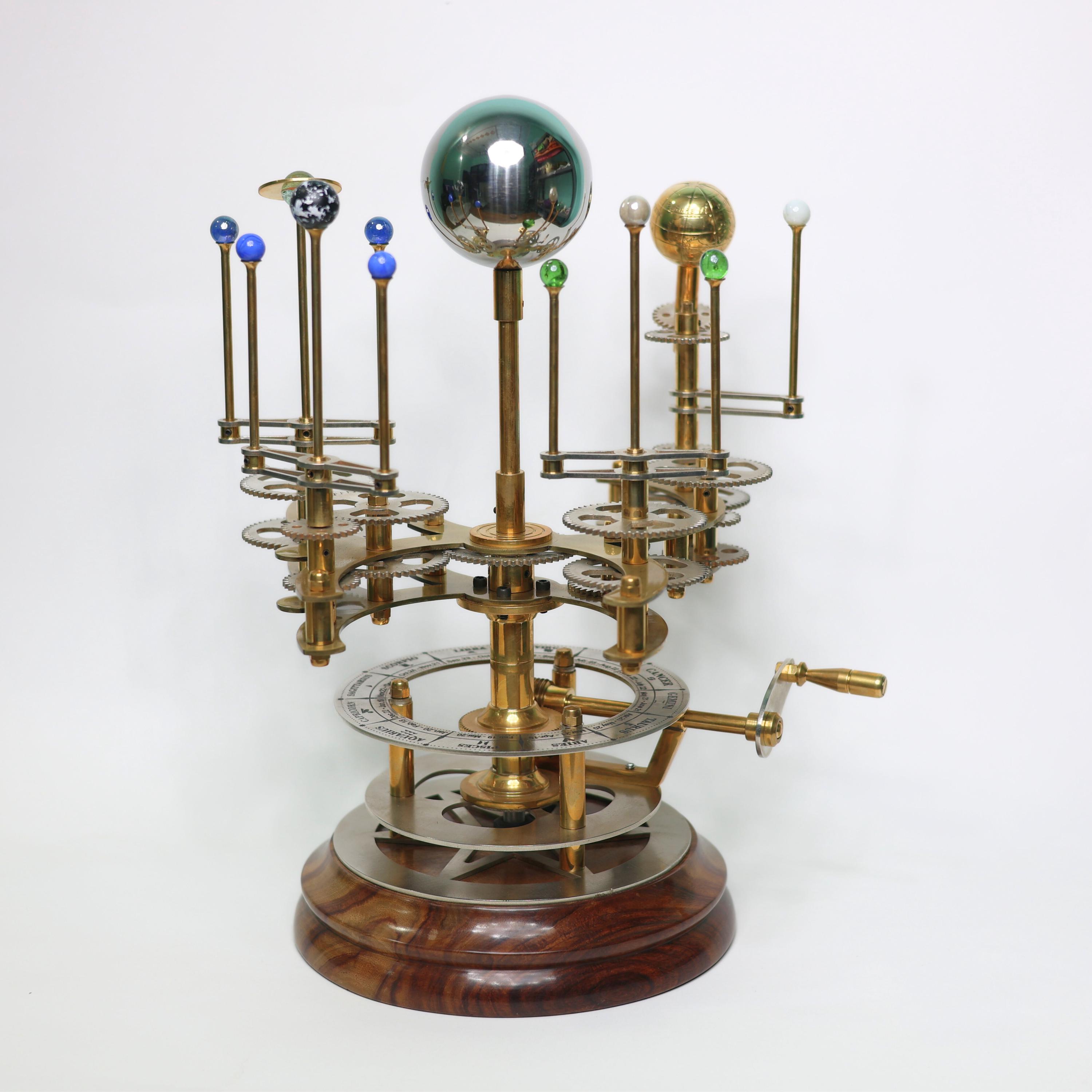 Functional Brass Solar System Orrery, Museum view 2