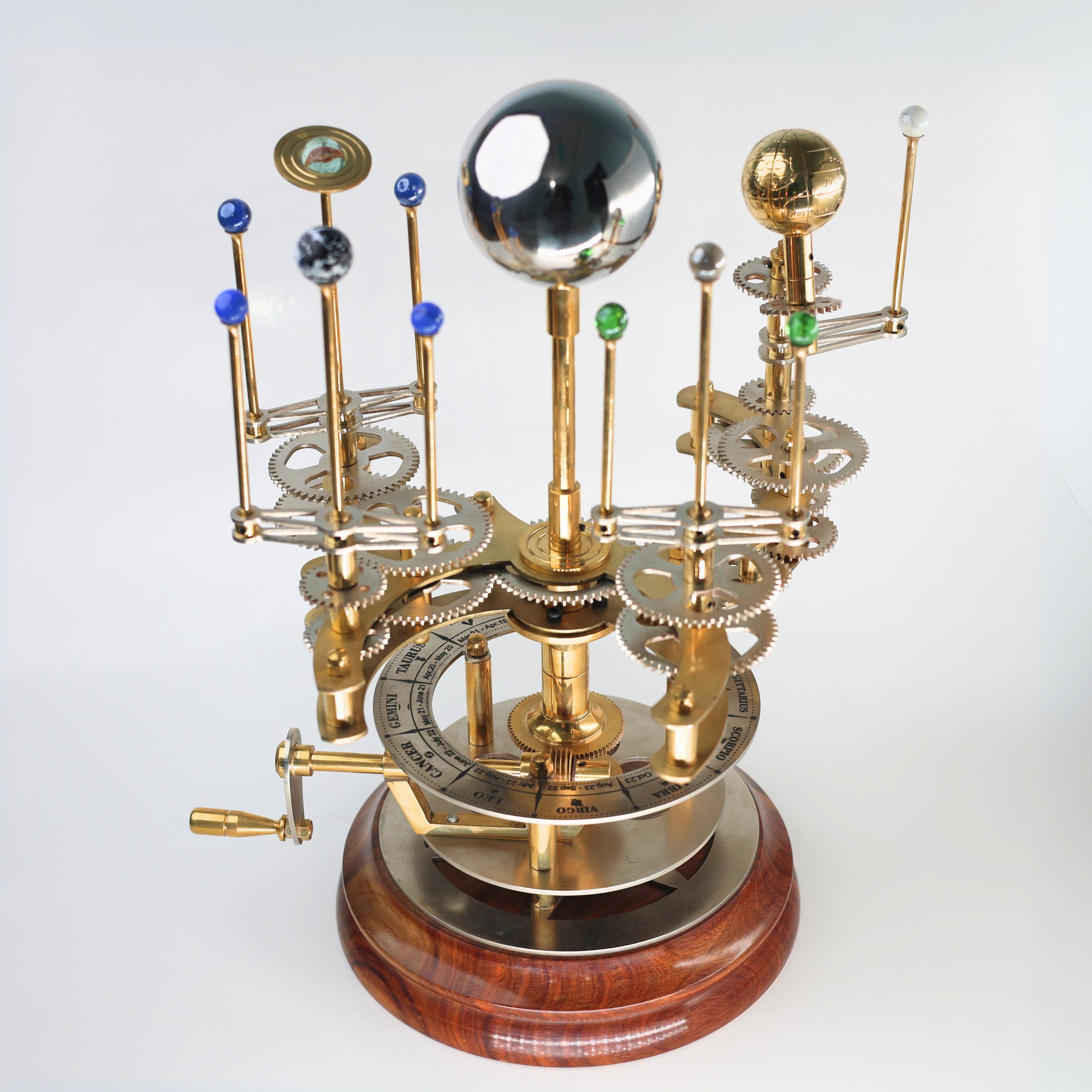 Functional Brass Solar System Orrery, Museum view 4