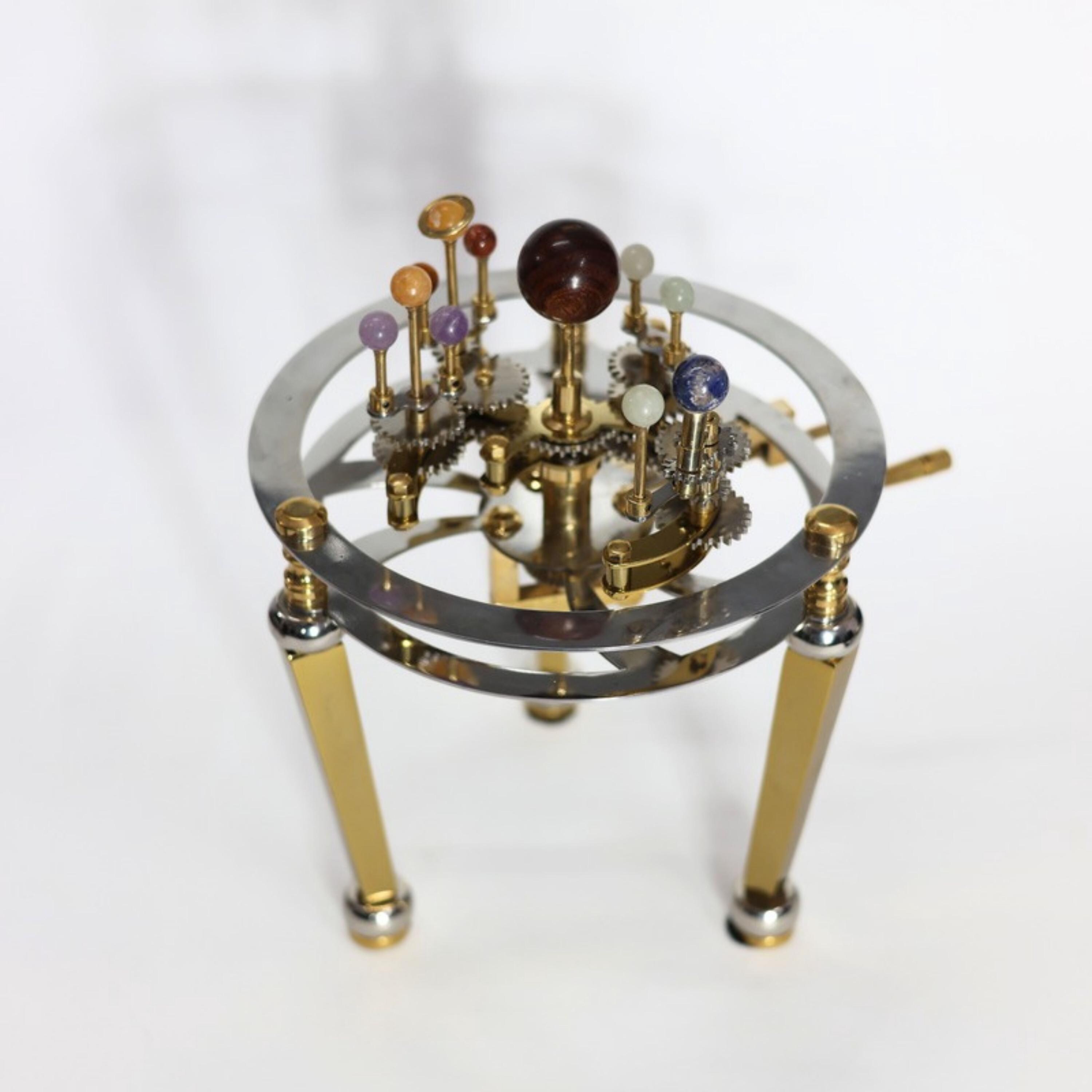 Black & Gold Brass Tellurion, Museum Model view 2