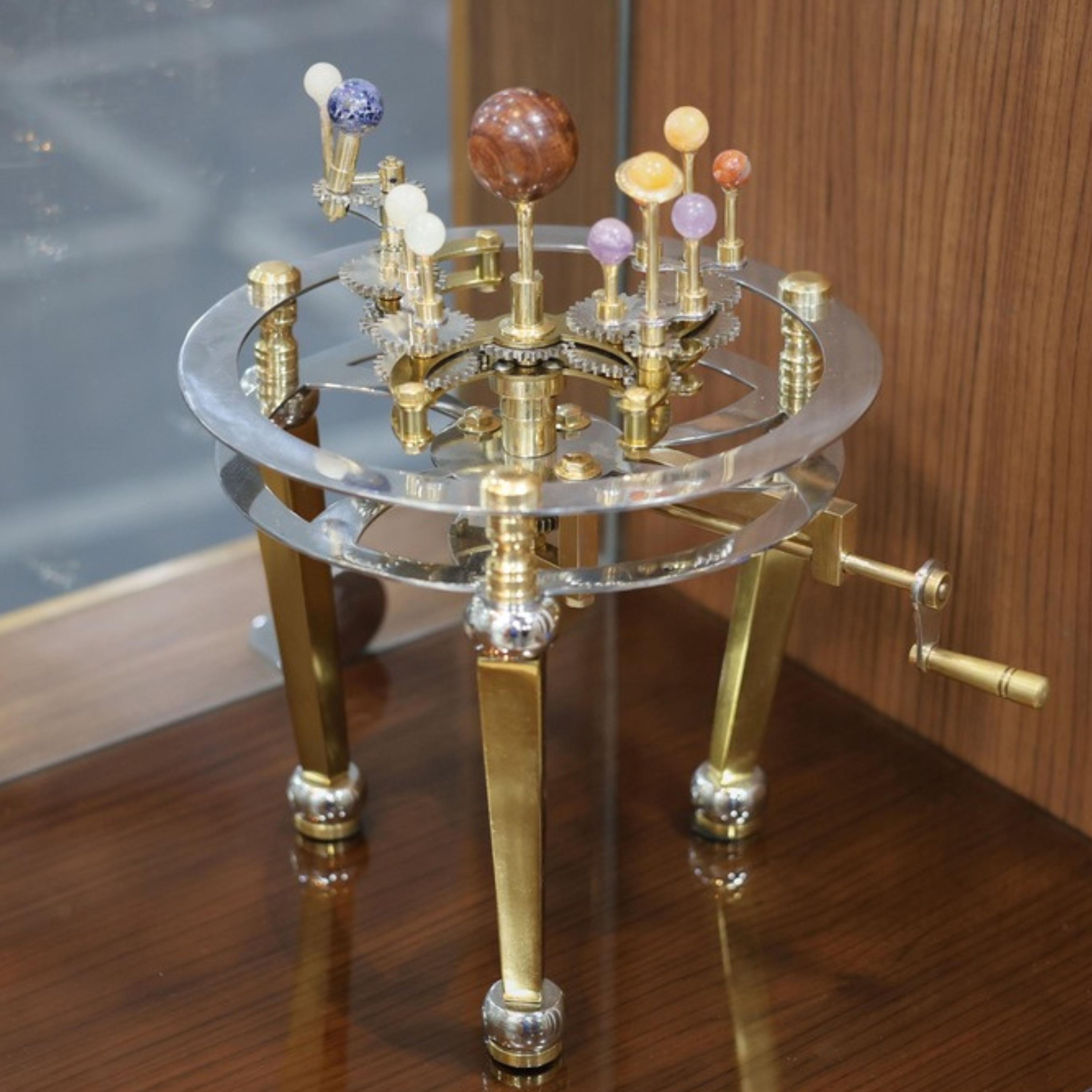 Black & Gold Brass Tellurion, Museum Model view 5