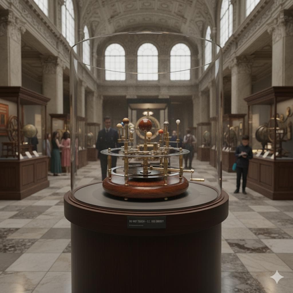 Brass Solar System Orrery, Museum Display view 2