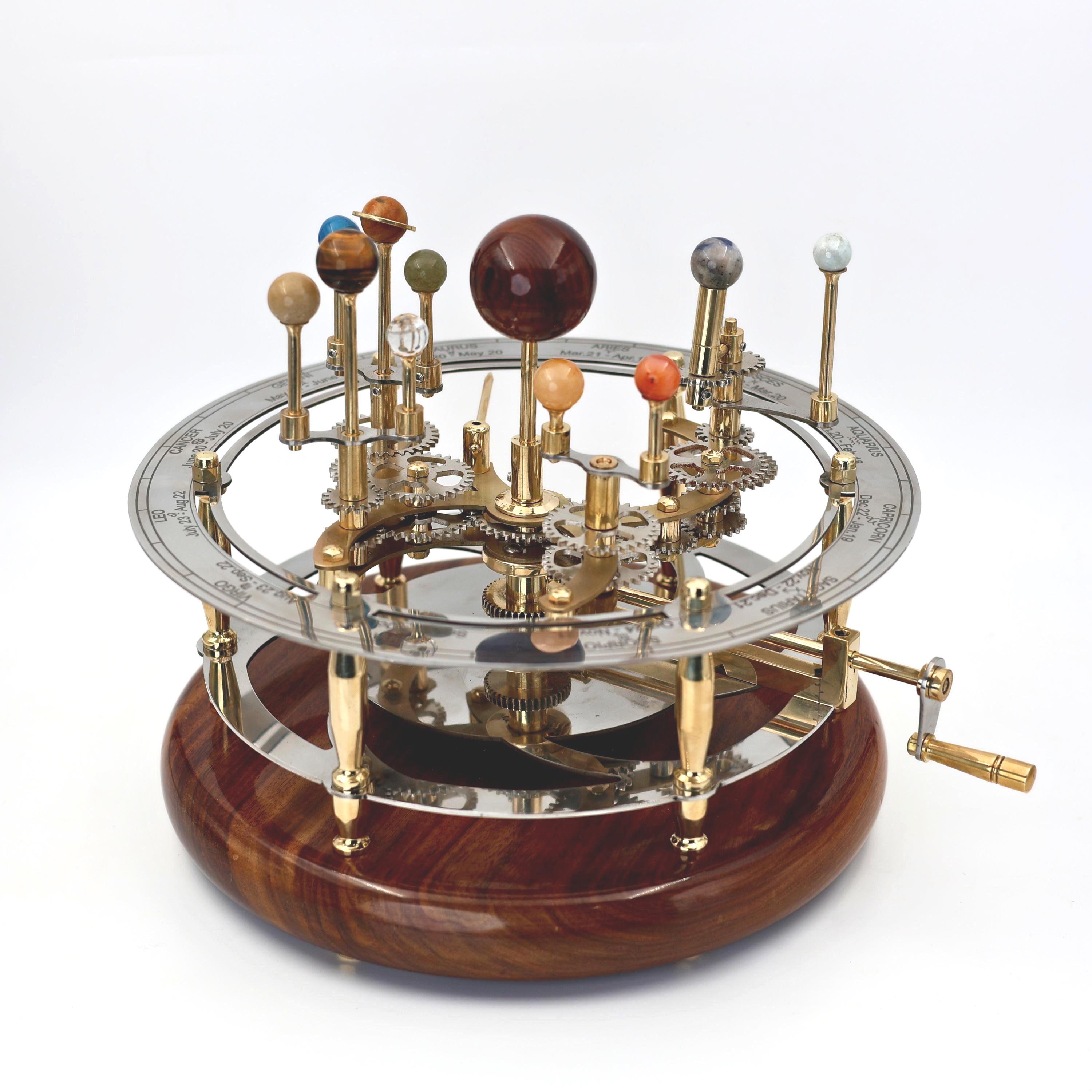 Vintage-Style Brass Solar System Orrery, Museum view 4