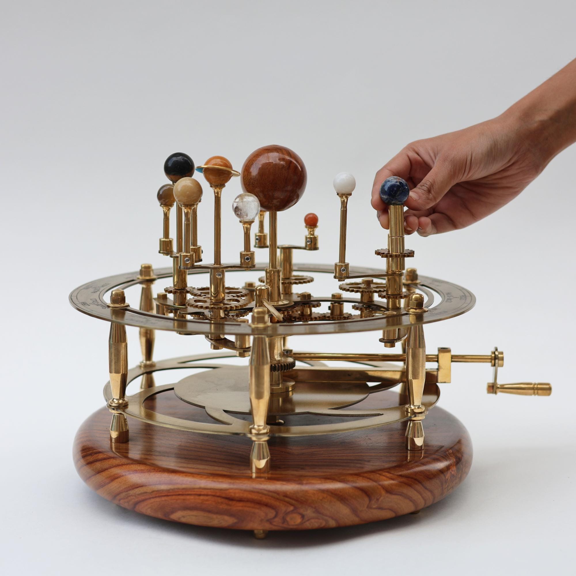 Vintage-Style Brass Solar System Orrery, Museum view 2