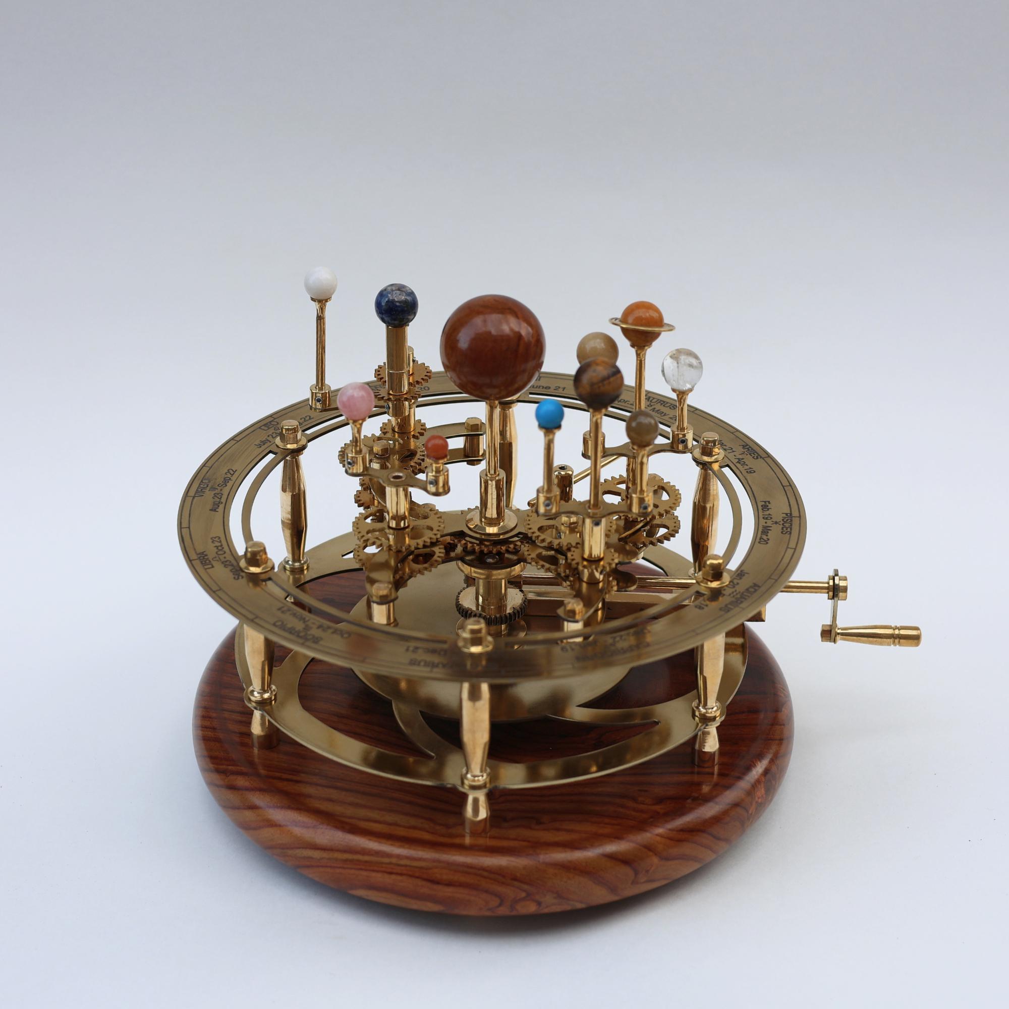 Vintage-Style Brass Solar System Orrery, Museum view 3