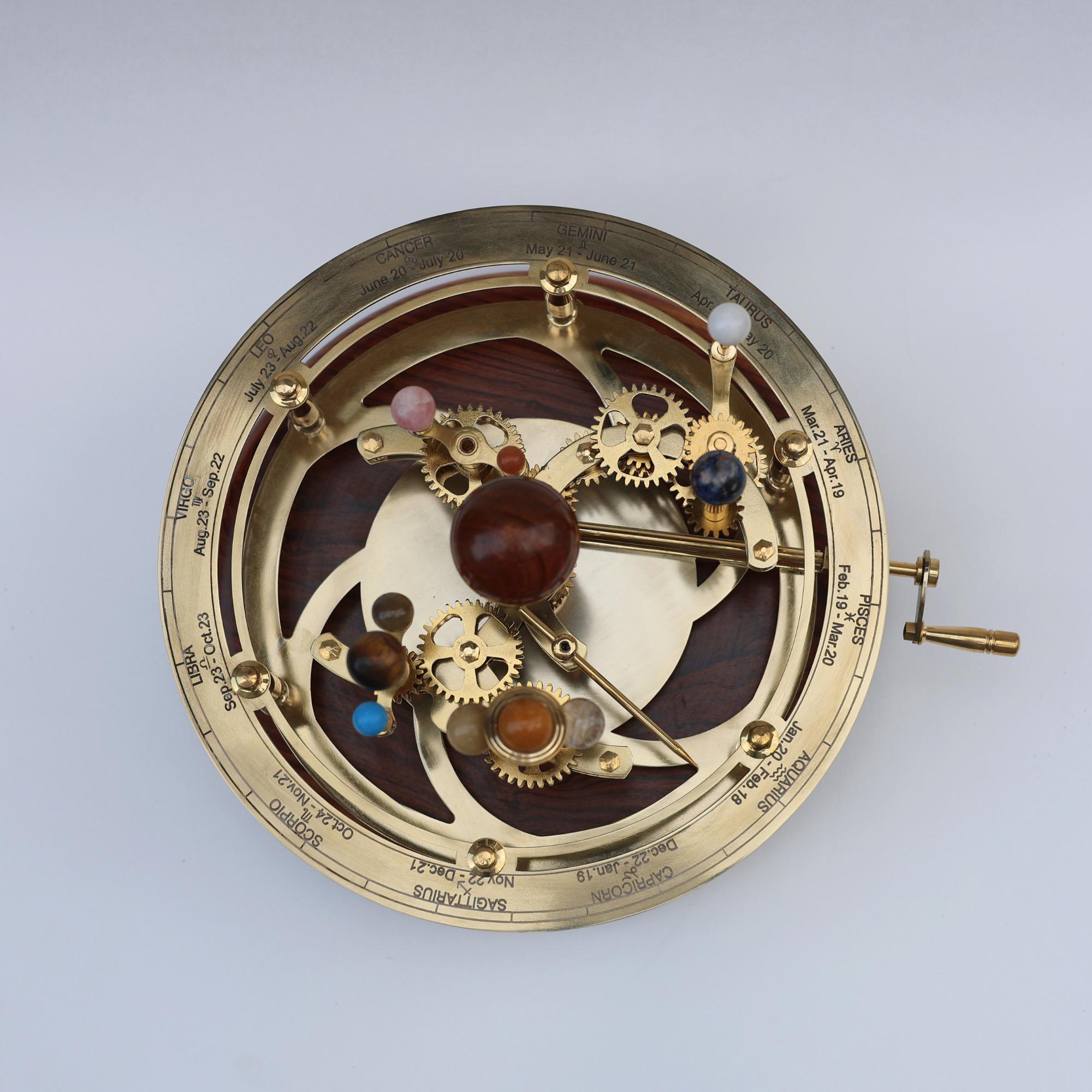 Vintage-Style Brass Solar System Orrery, Museum view 5