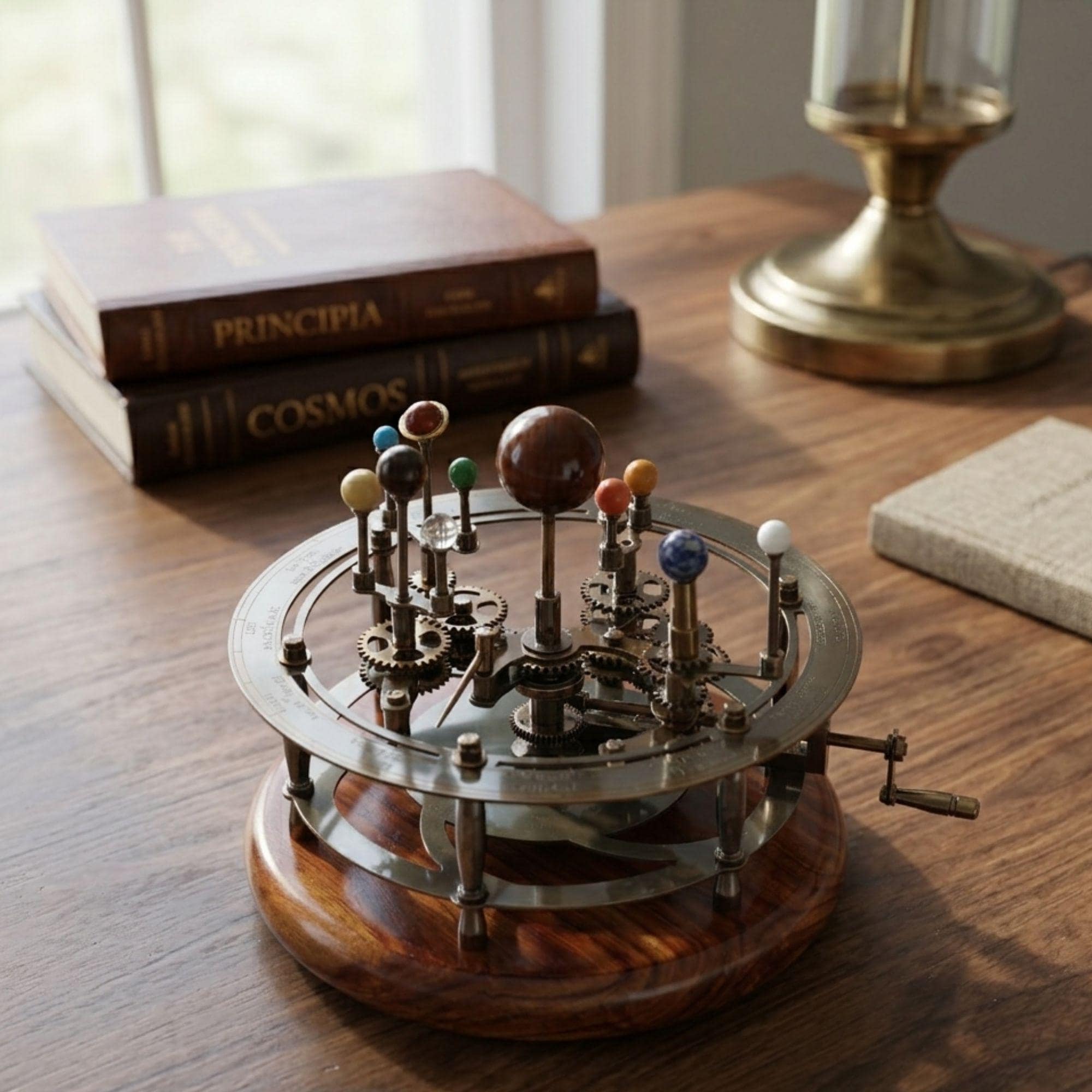 Antique-Style Brass Solar System Orrery, Museum view 3