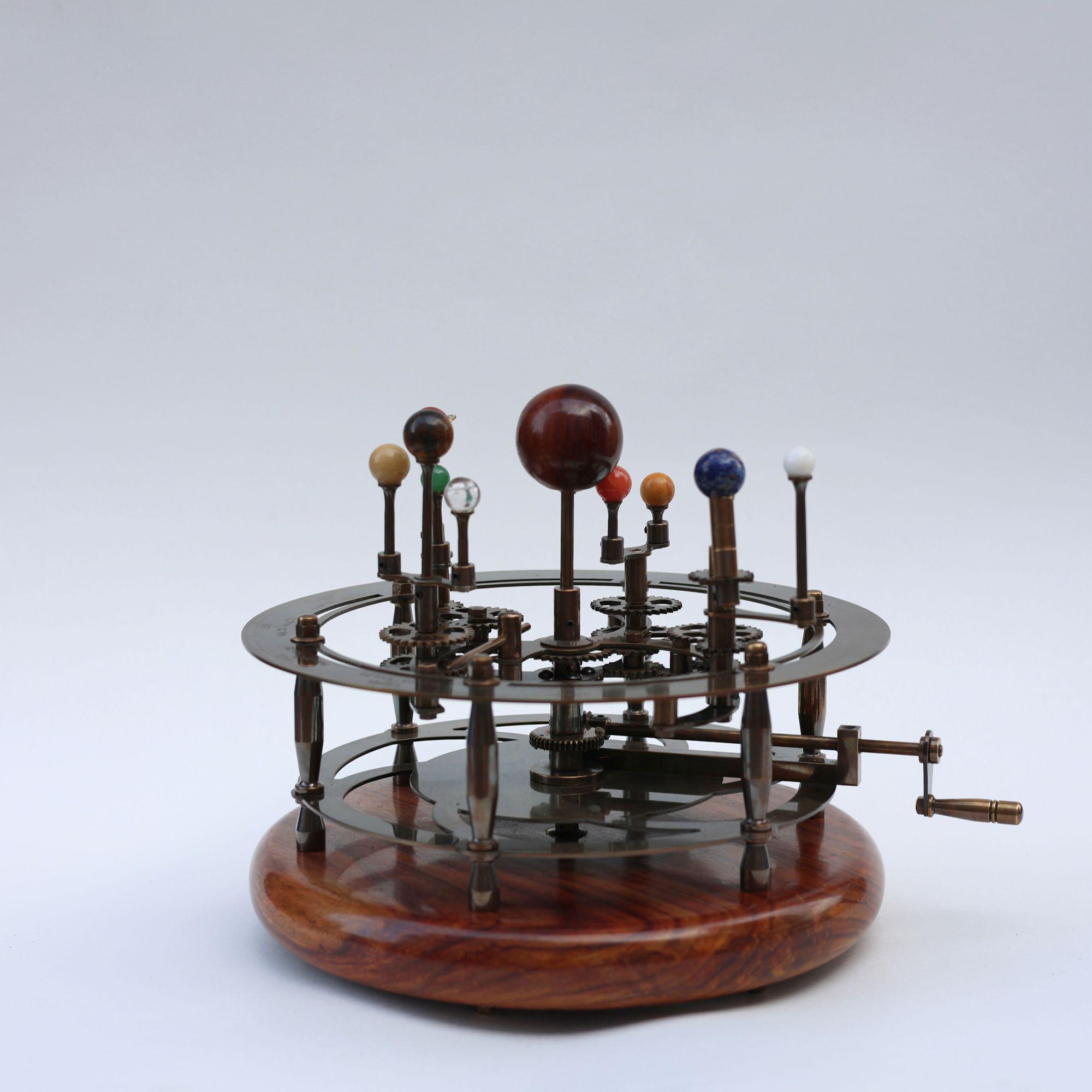 Antique-Style Brass Solar System Orrery, Museum view 5