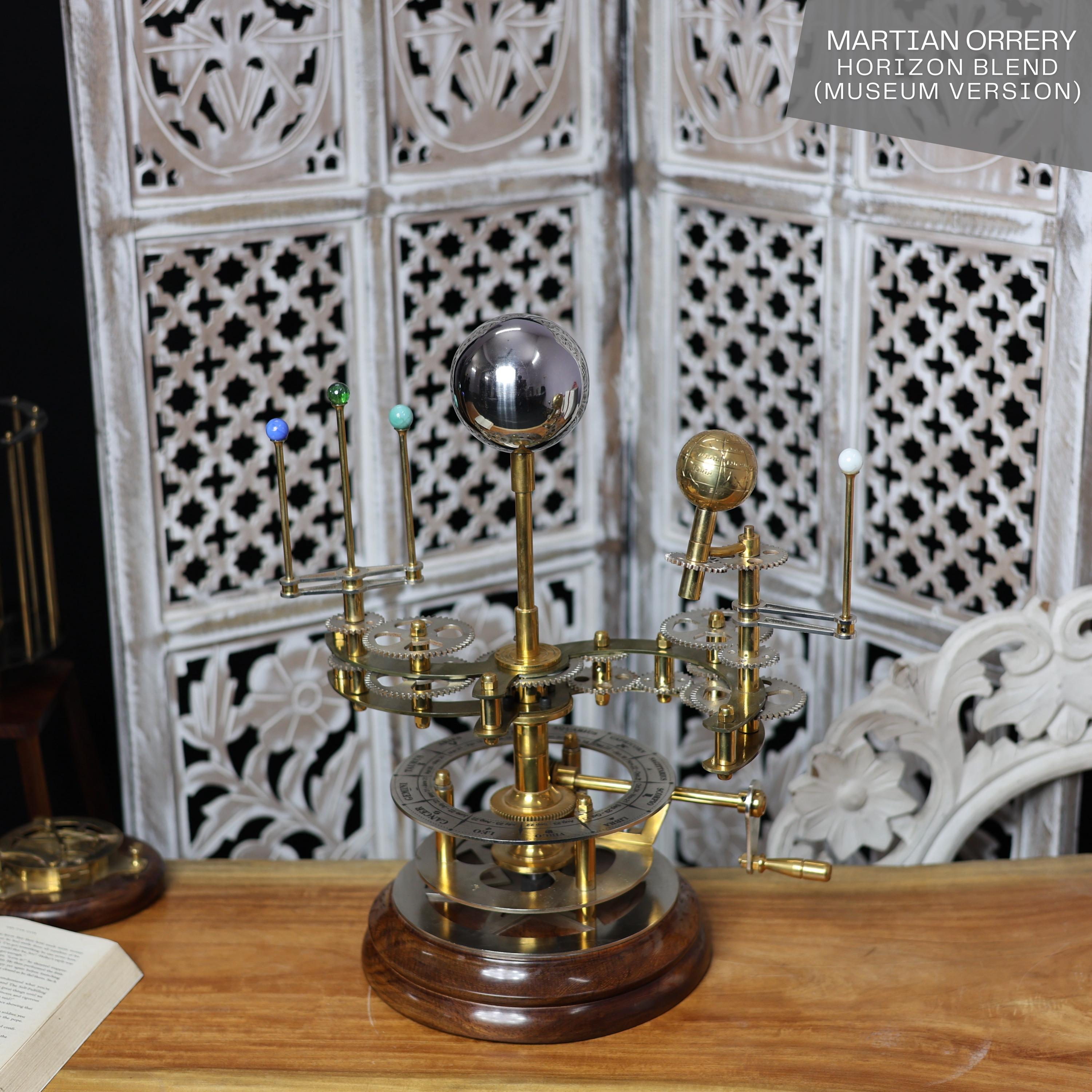 Antique-Style Brass Solar System Orrery, Museum view 2