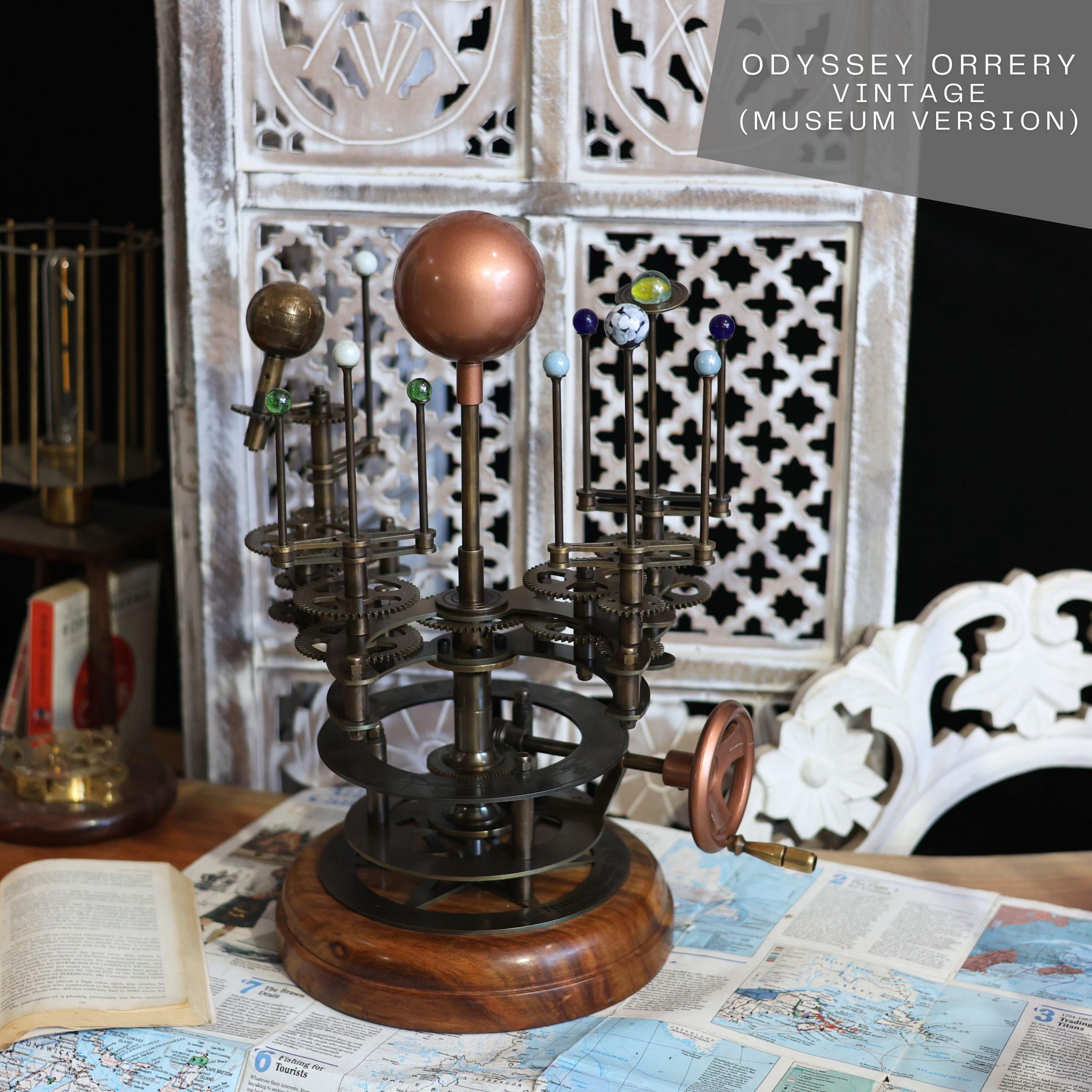 Brass Solar System Orrery, Museum Display view 4