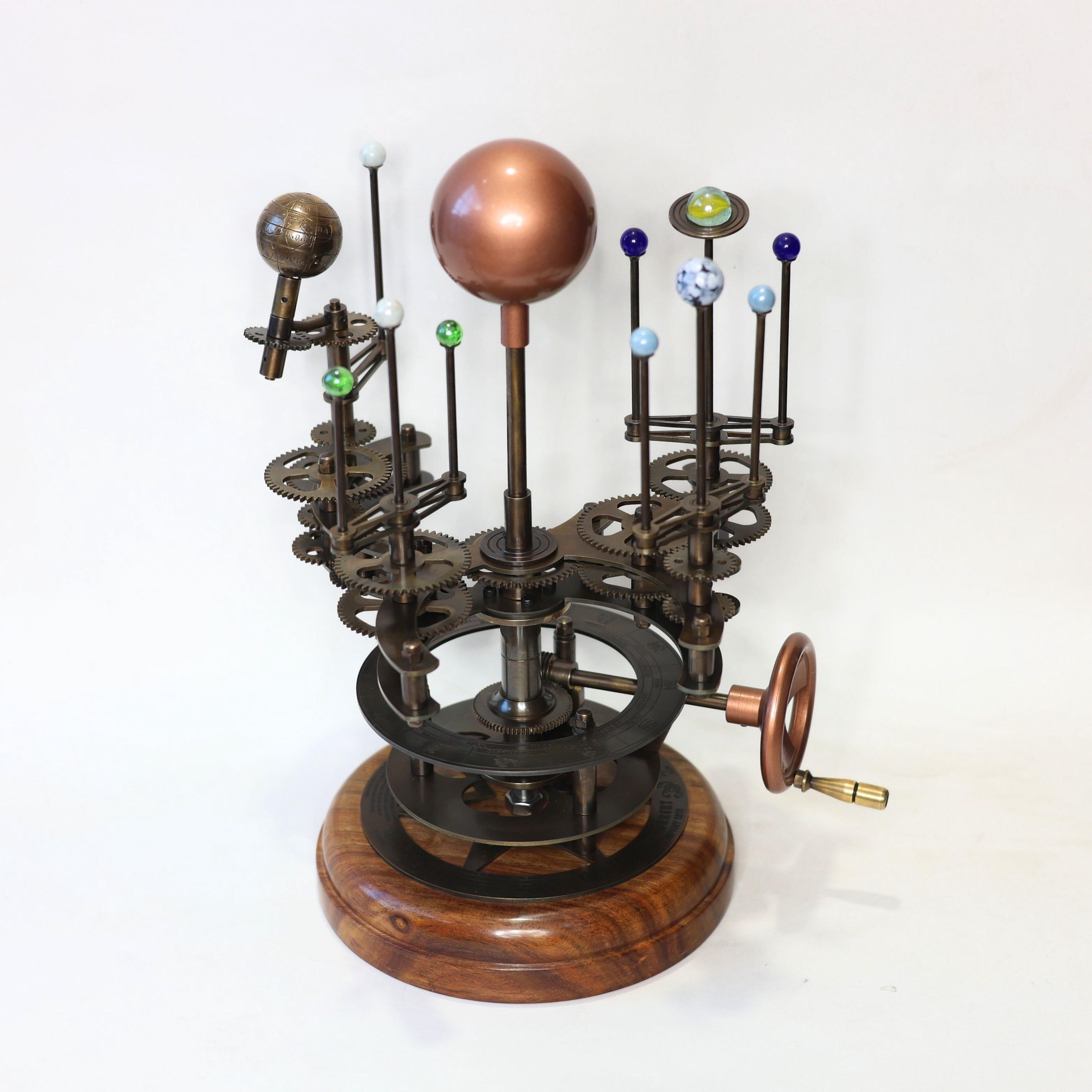 Rustic Brass Solar System Orrery, Museum Model view 2