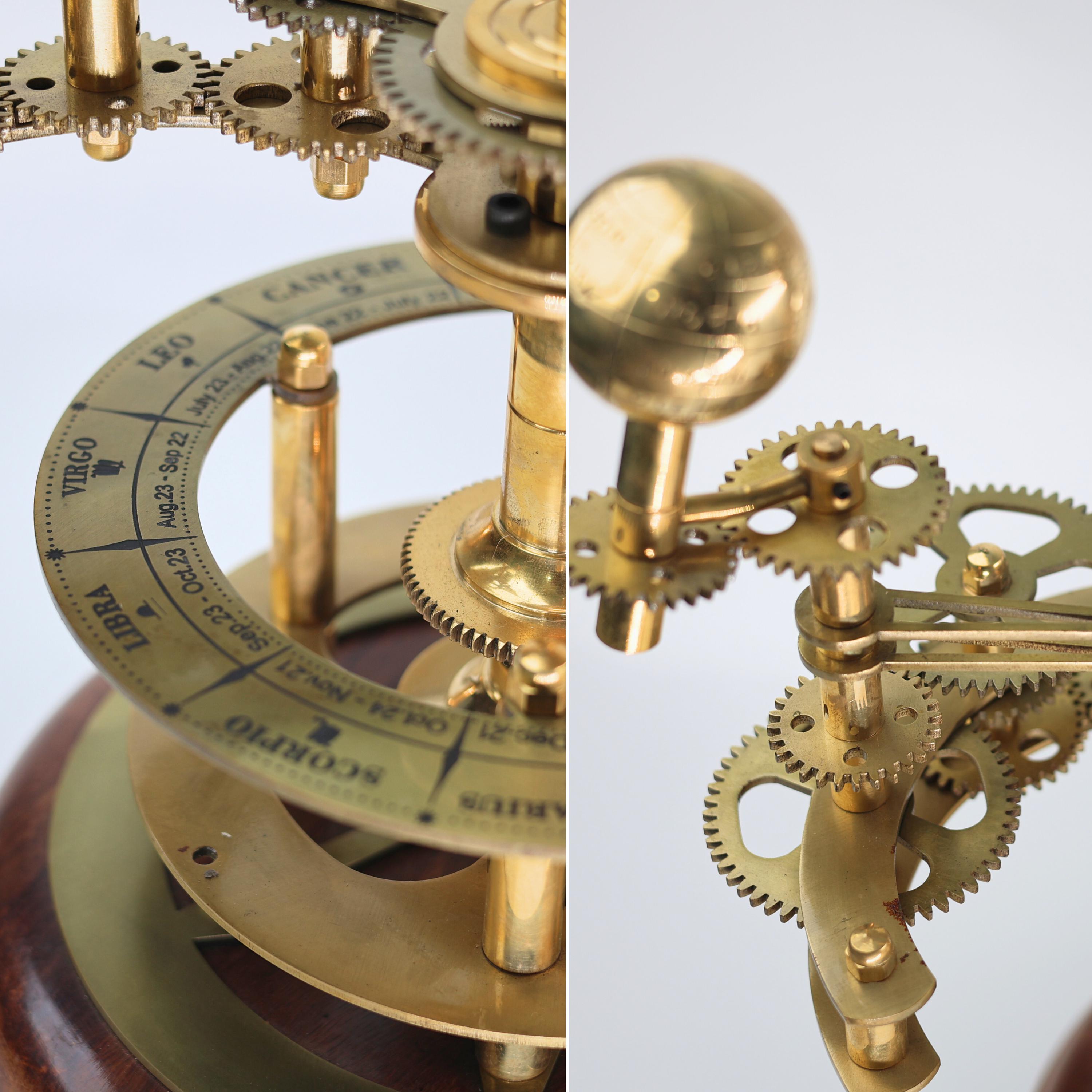 Brass Orrery with Semi-Precious Stone Planets, Museum view 2