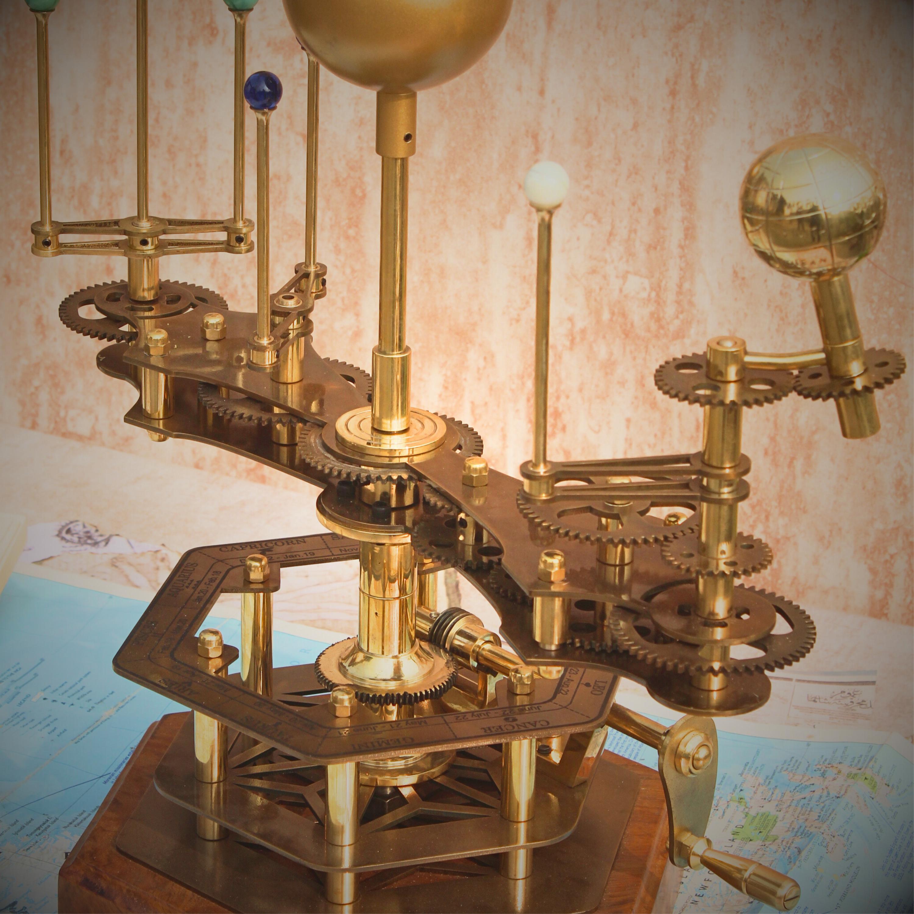 Rustic Brass Solar System Orrery, Museum Model view 6