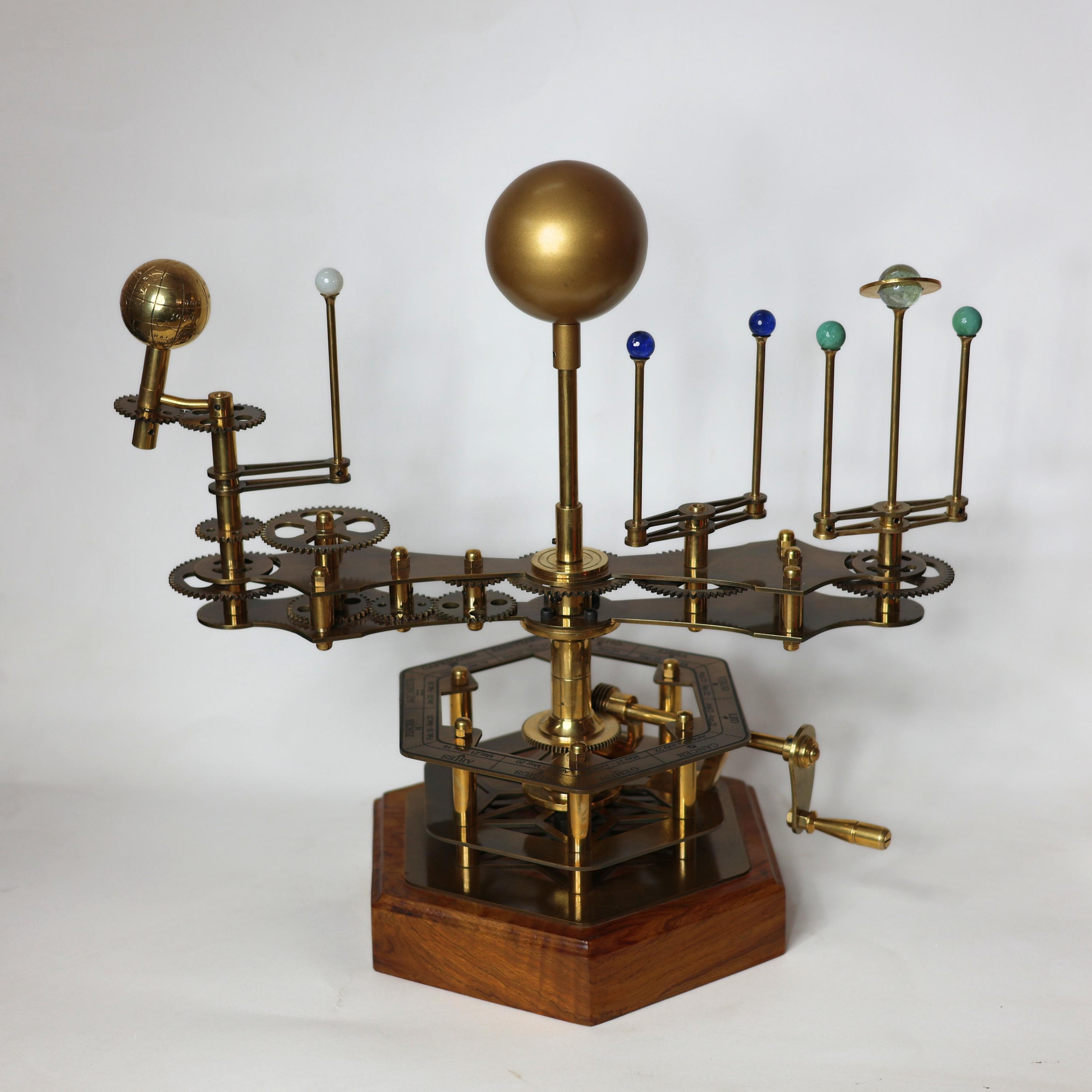 Rustic Brass Solar System Orrery, Museum Model view 2