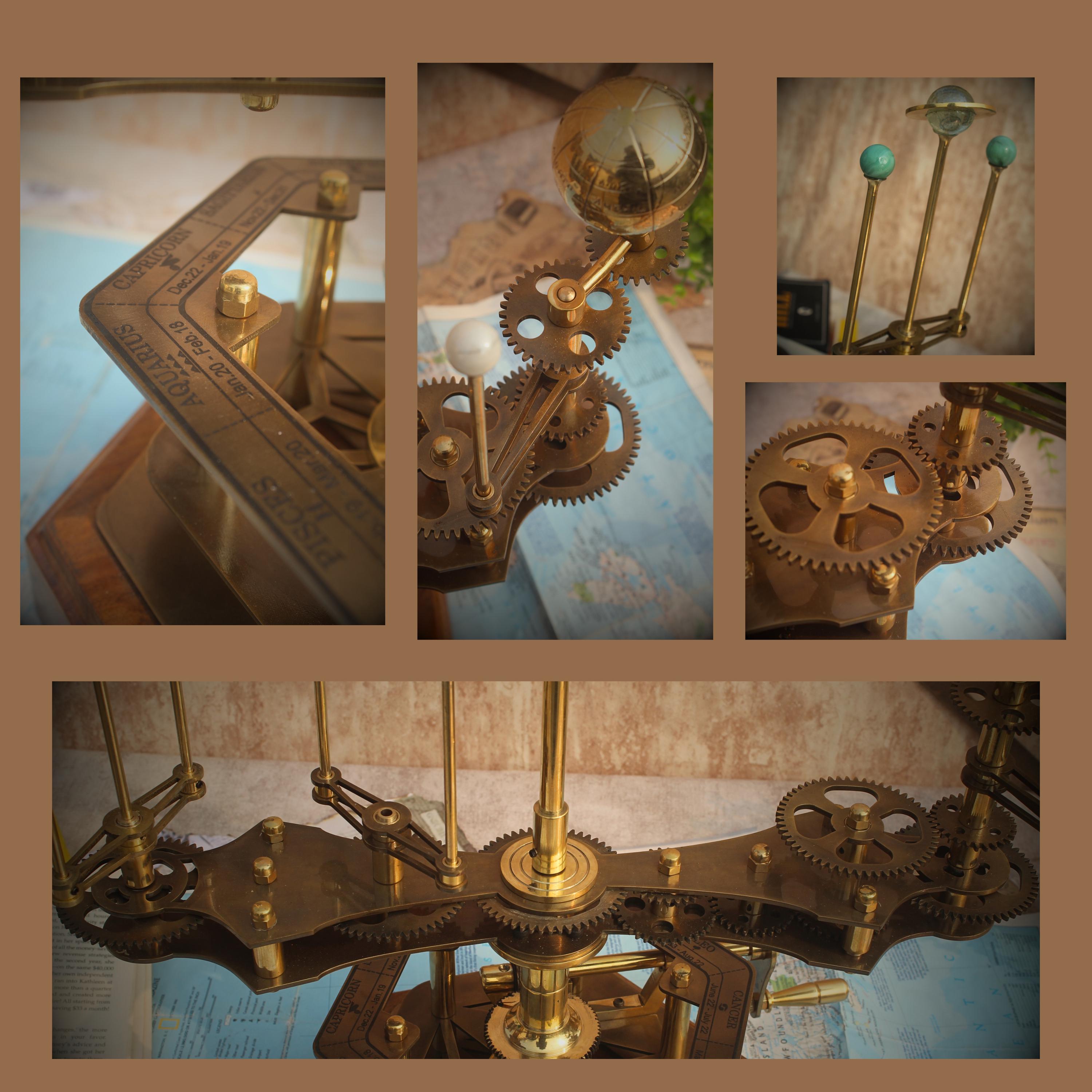 Rustic Brass Solar System Orrery, Museum Model view 5