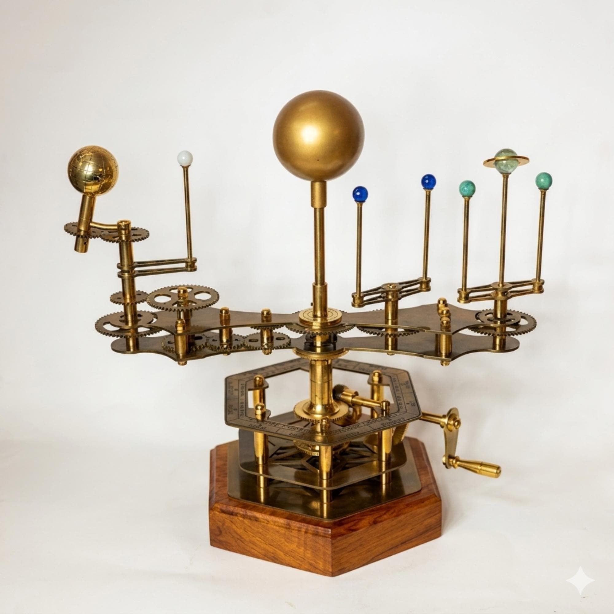 French Antique-Style Brass Orrery, Museum Model view 3
