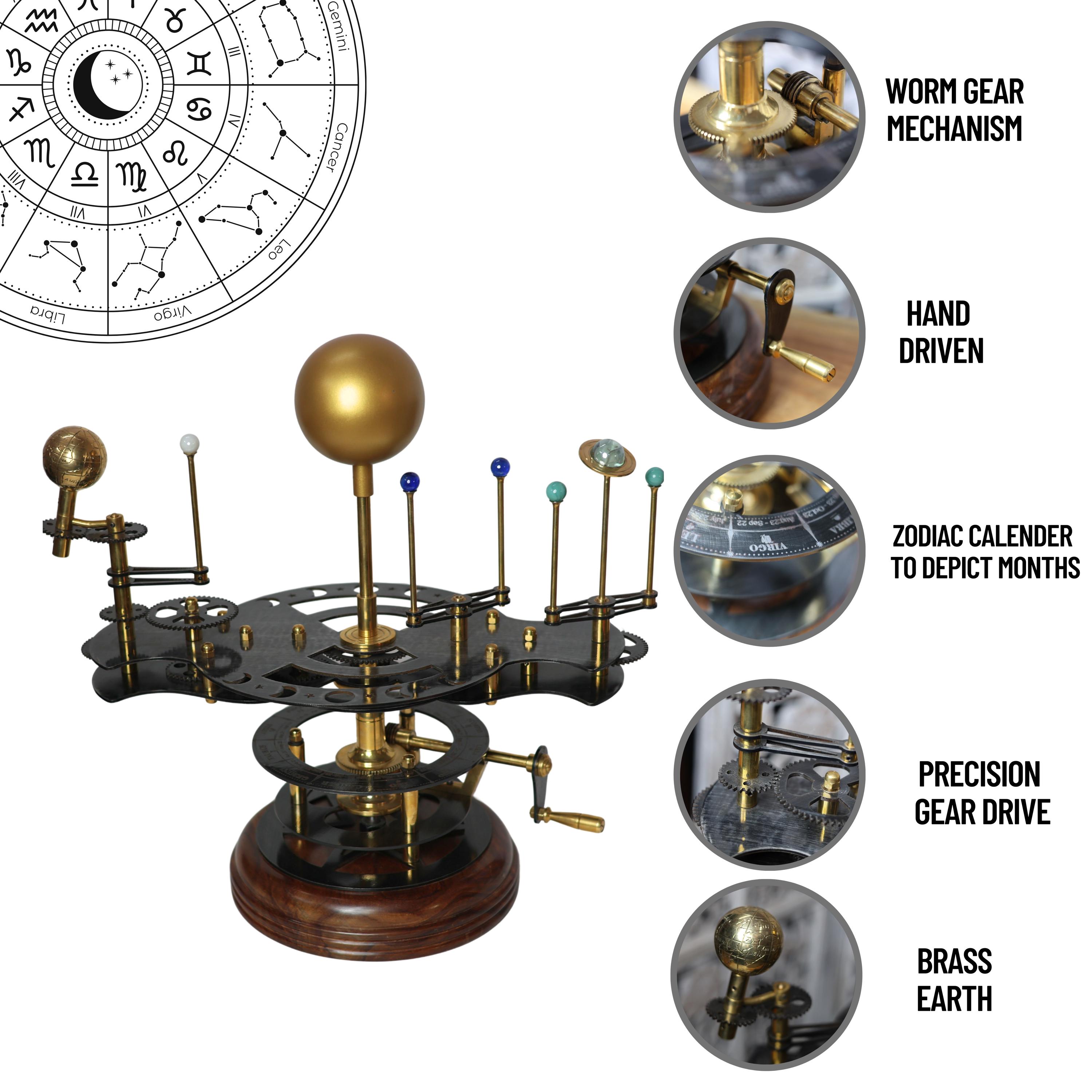 Brass Solar System Orrery, Museum Display view 5