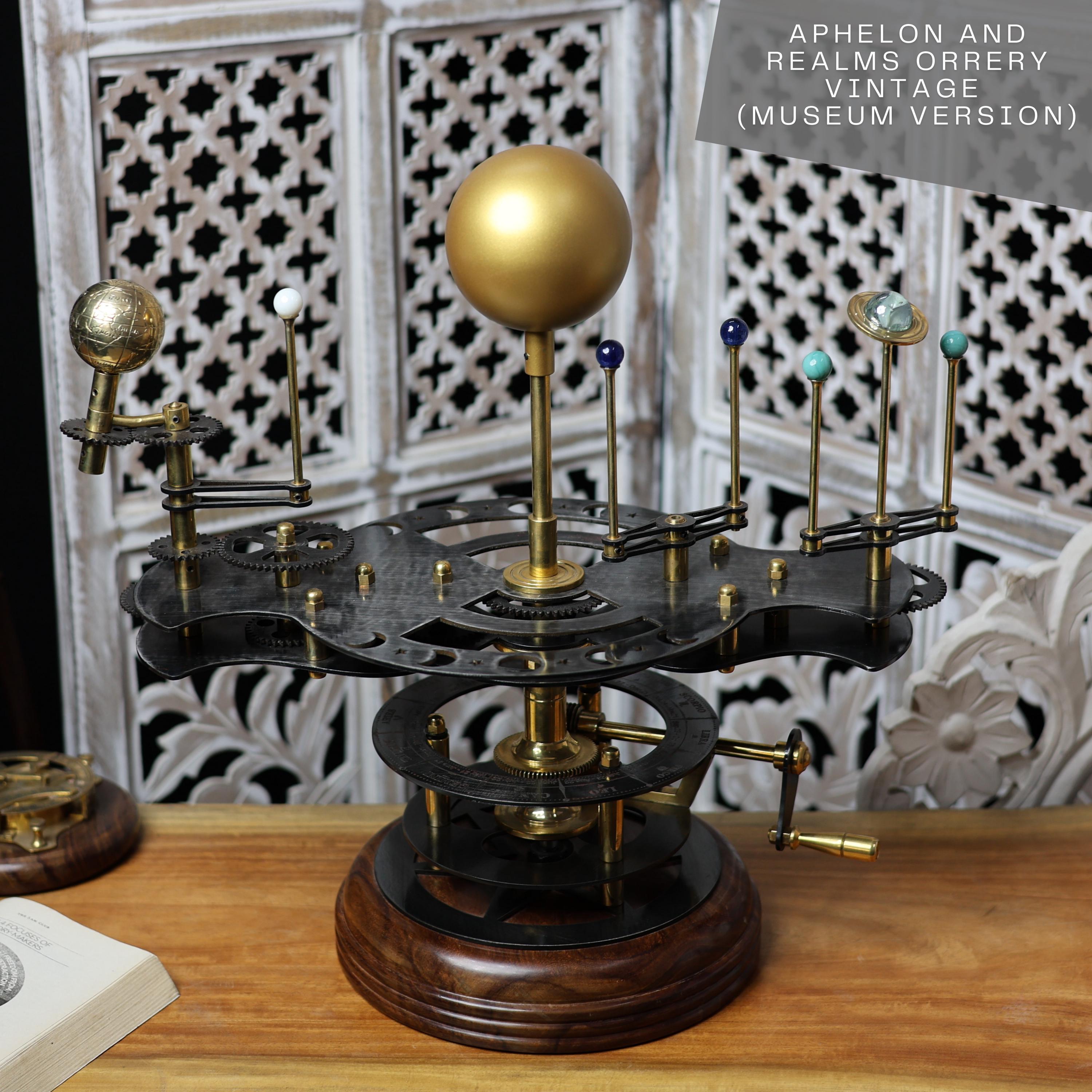 Antique-Style Brass Solar System Orrery, Museum view 4