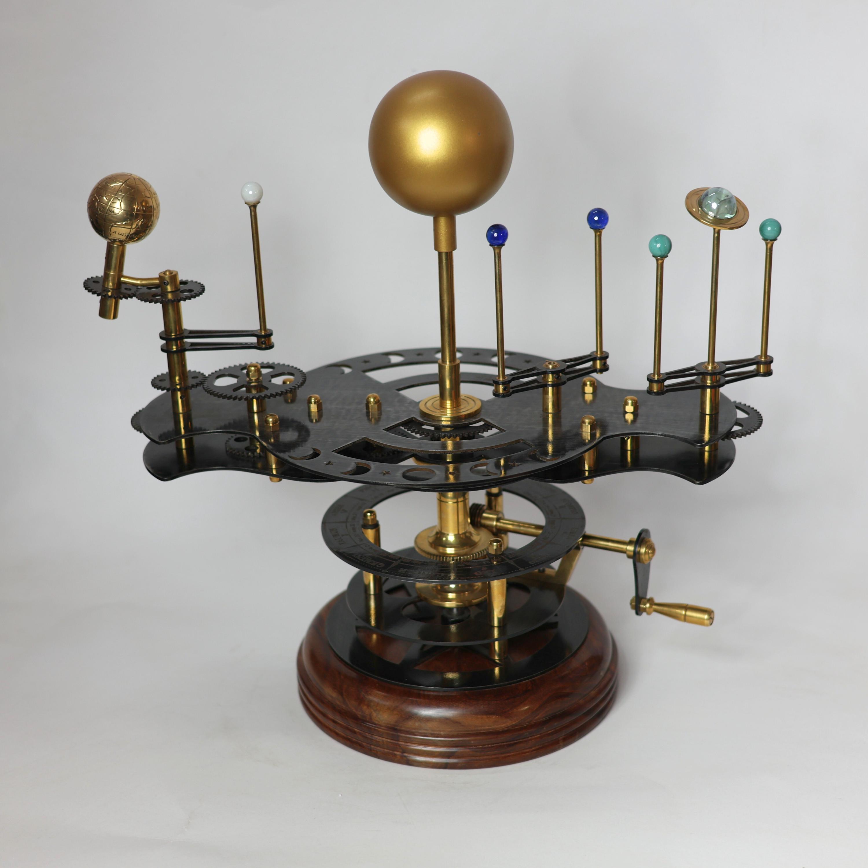 Antique-Style Brass Solar System Orrery, Museum view 6