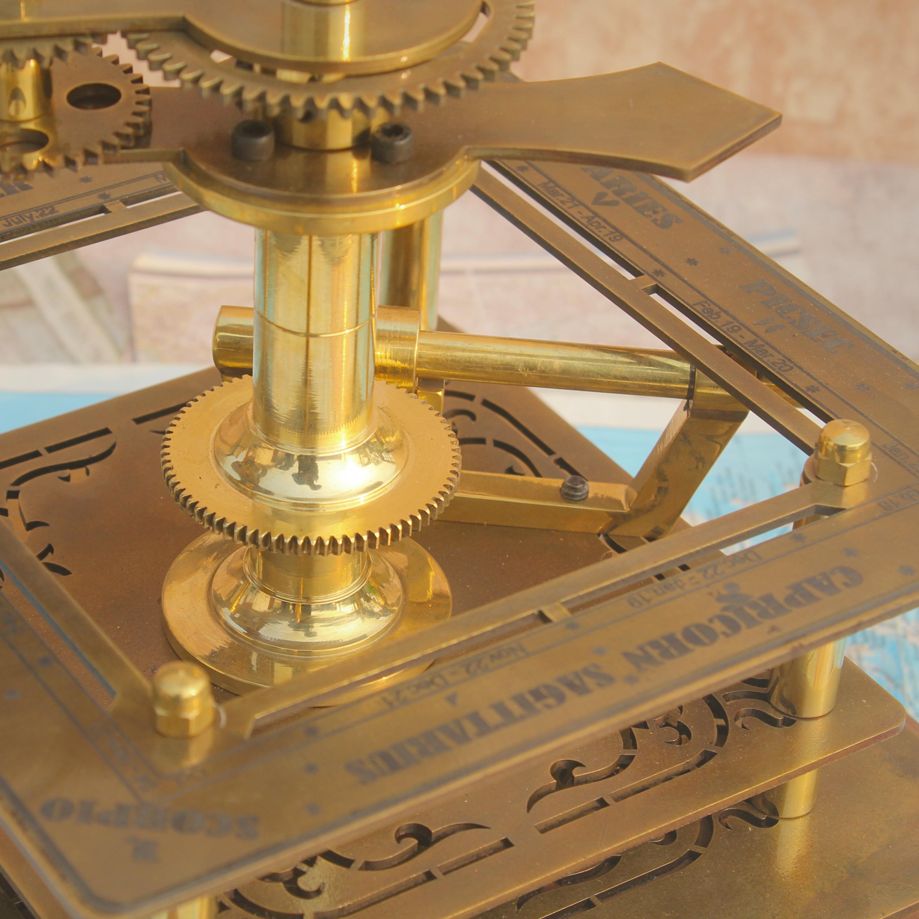 Brass Sun-Earth-Moon Tellurion, Museum Model view 5