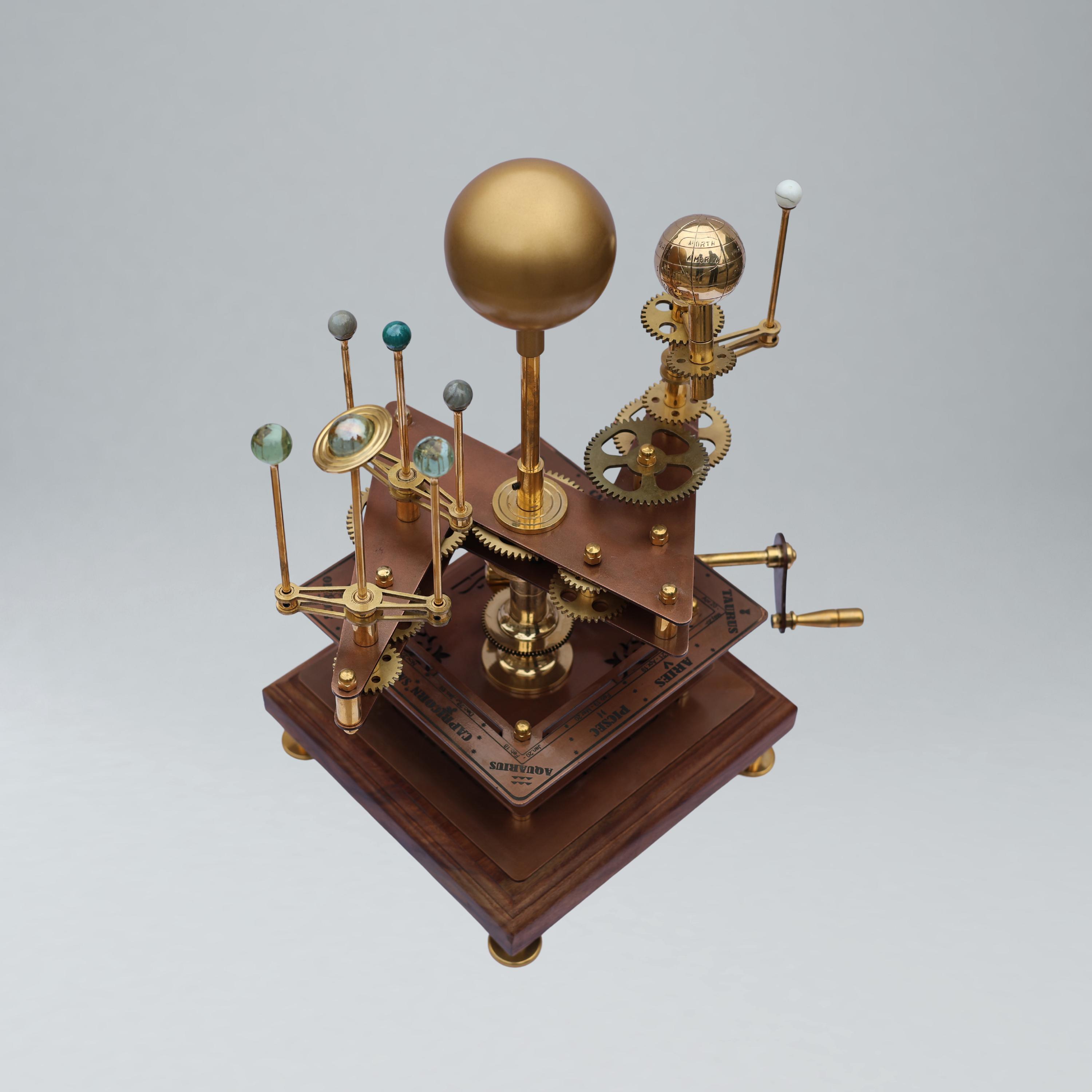 Black & Gold Brass Solar System Orrery, Museum view 4