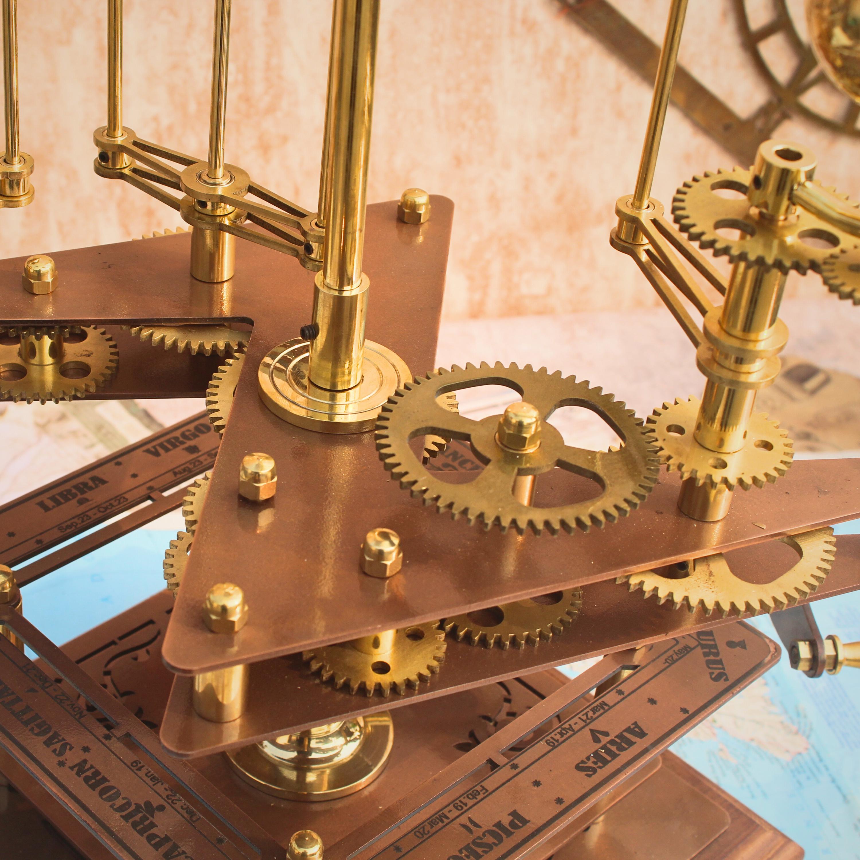 Black & Gold Brass Solar System Orrery, Museum view 6