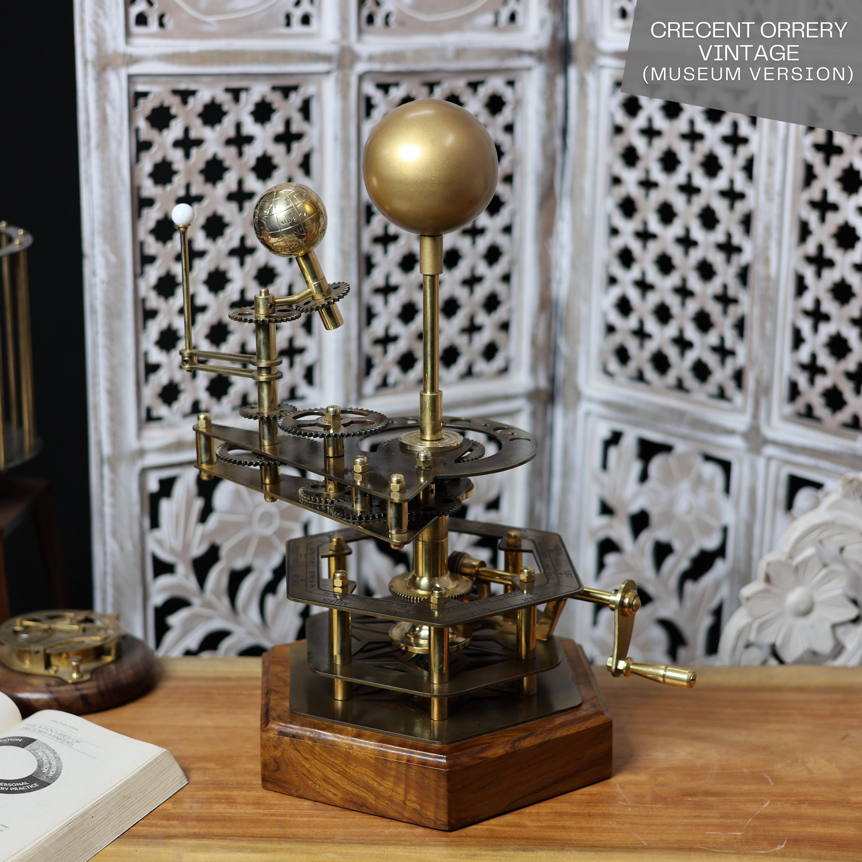 Brass Orrery with Semi-Precious Stone Planets, Museum view 2