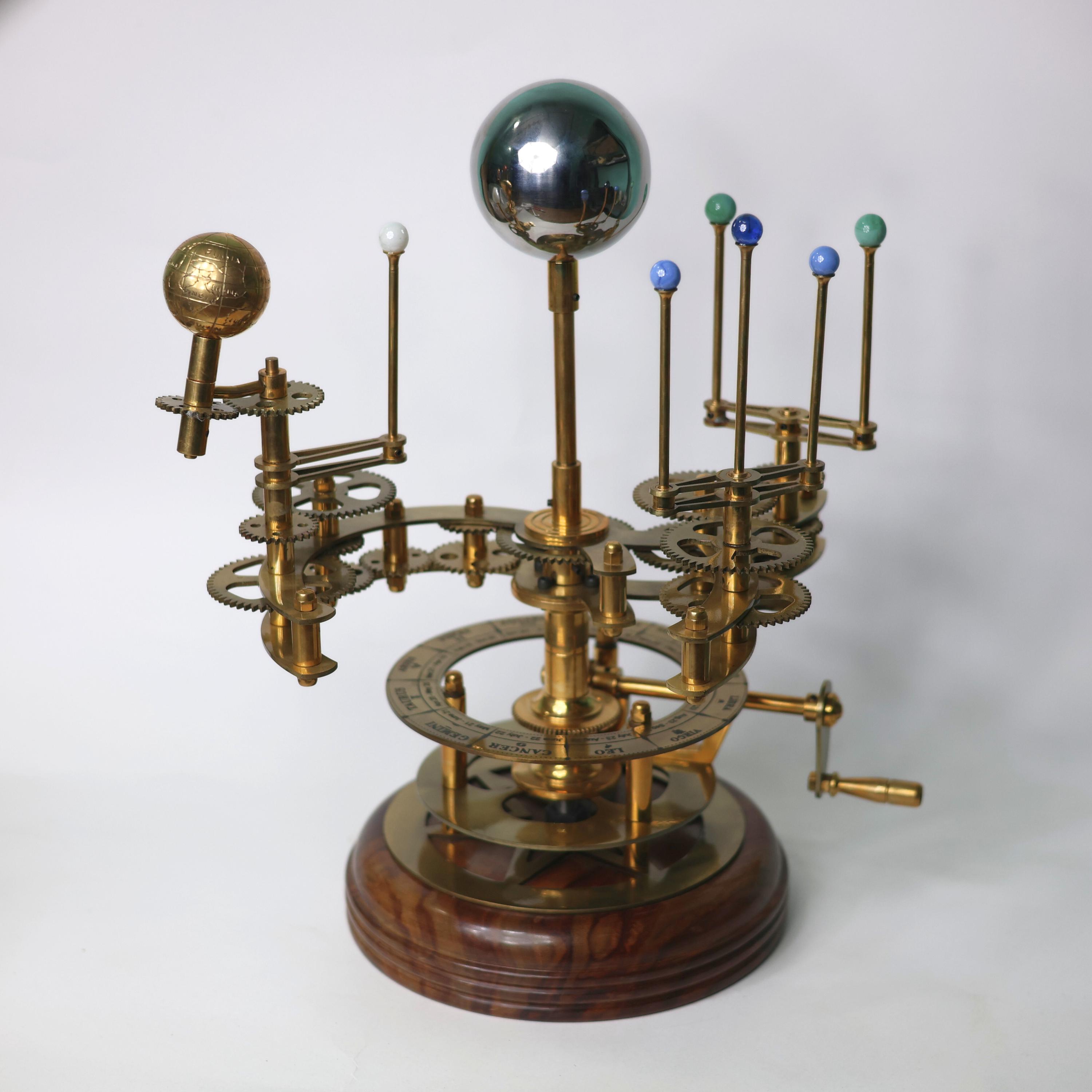 Brass Solar System Orrery, Museum Display view 3