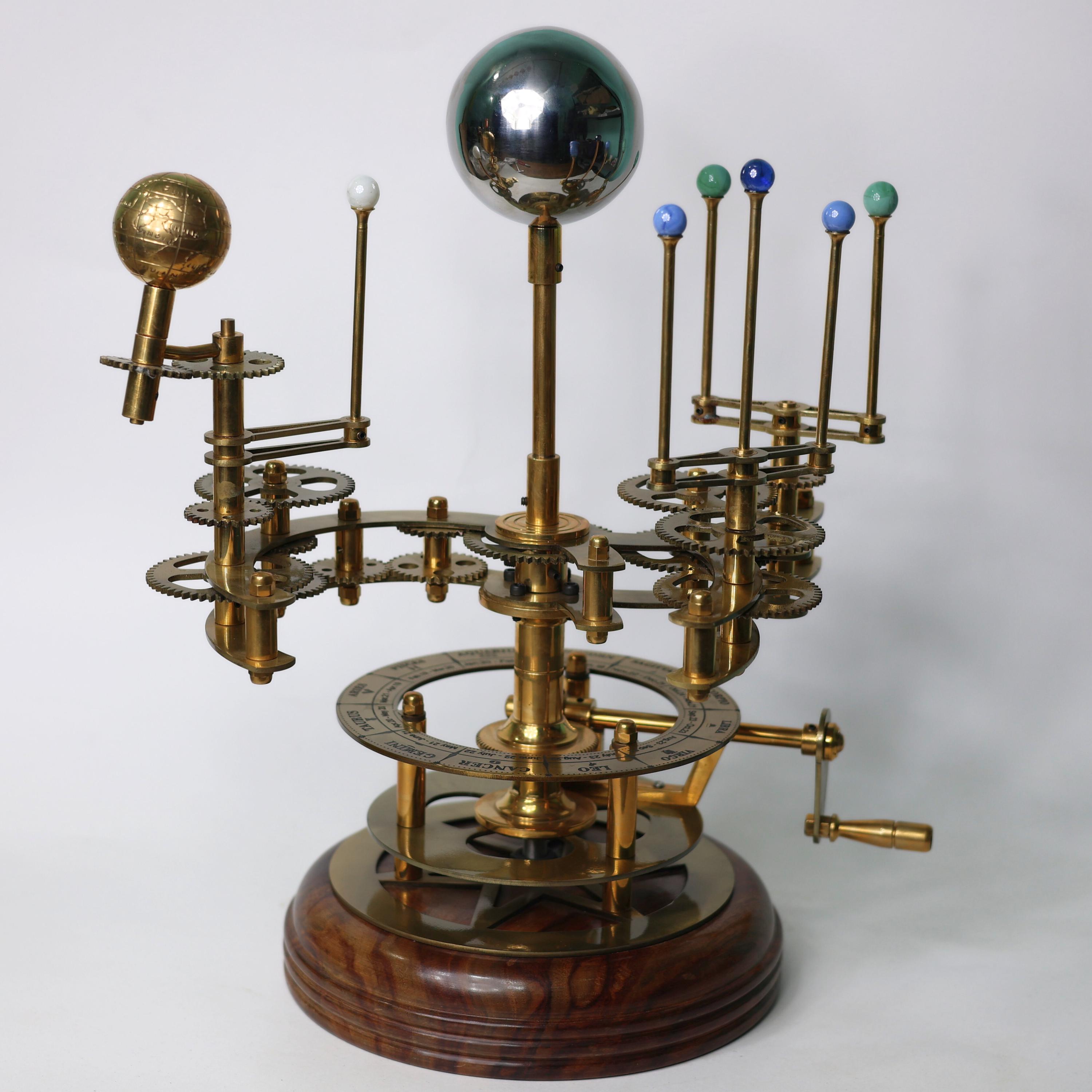 Brass Solar System Orrery, Museum Display view 4