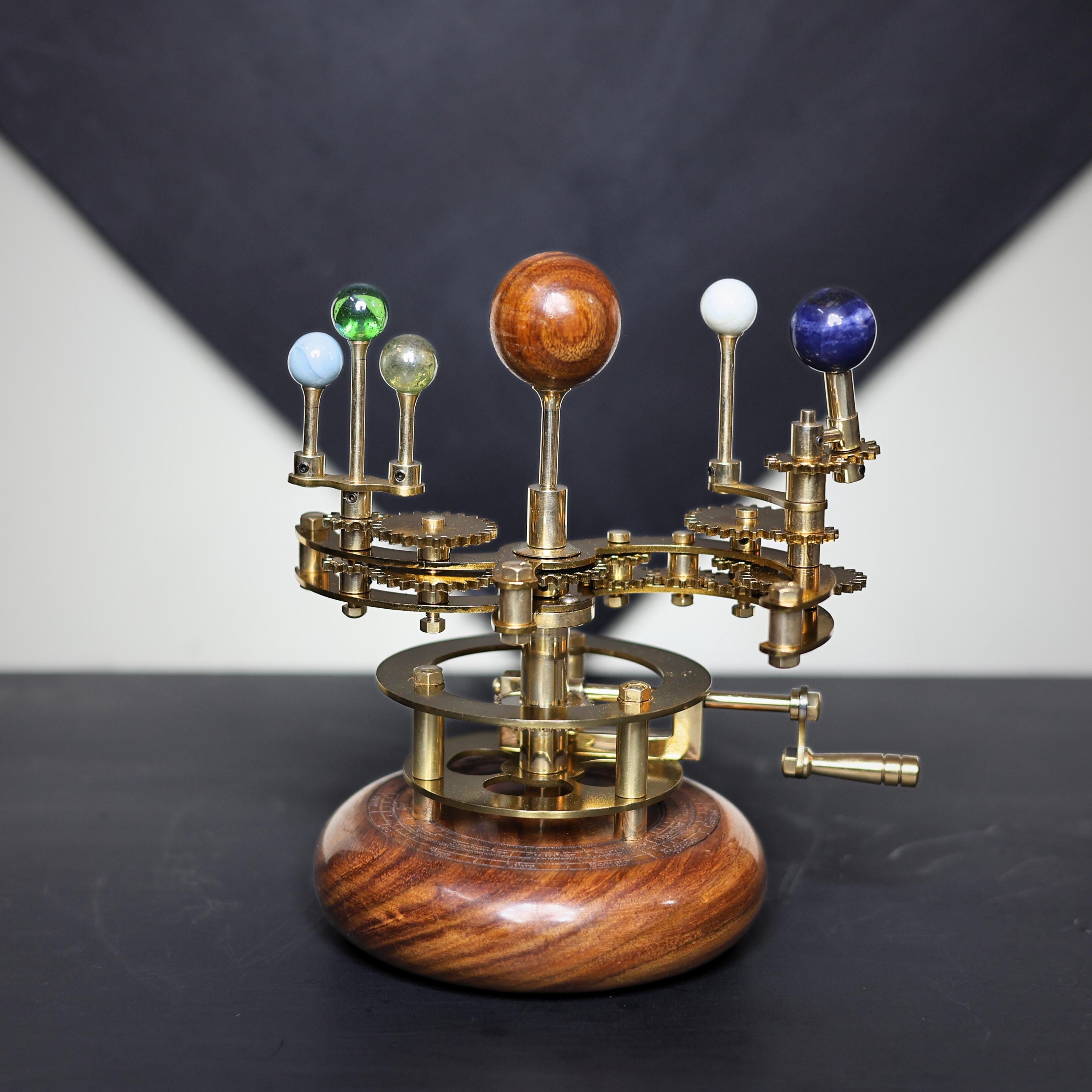 Gold-Finish Brass Orrery, Desk Model view 3
