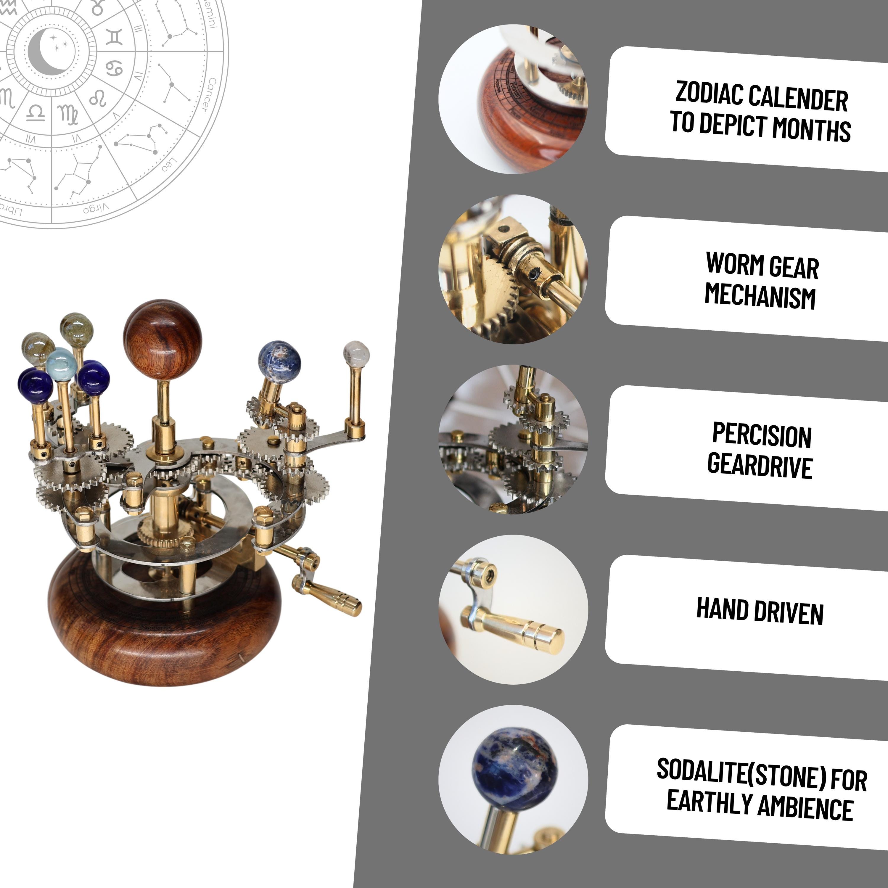 Brass Solar System Orrery, Lightweight Edition view 4