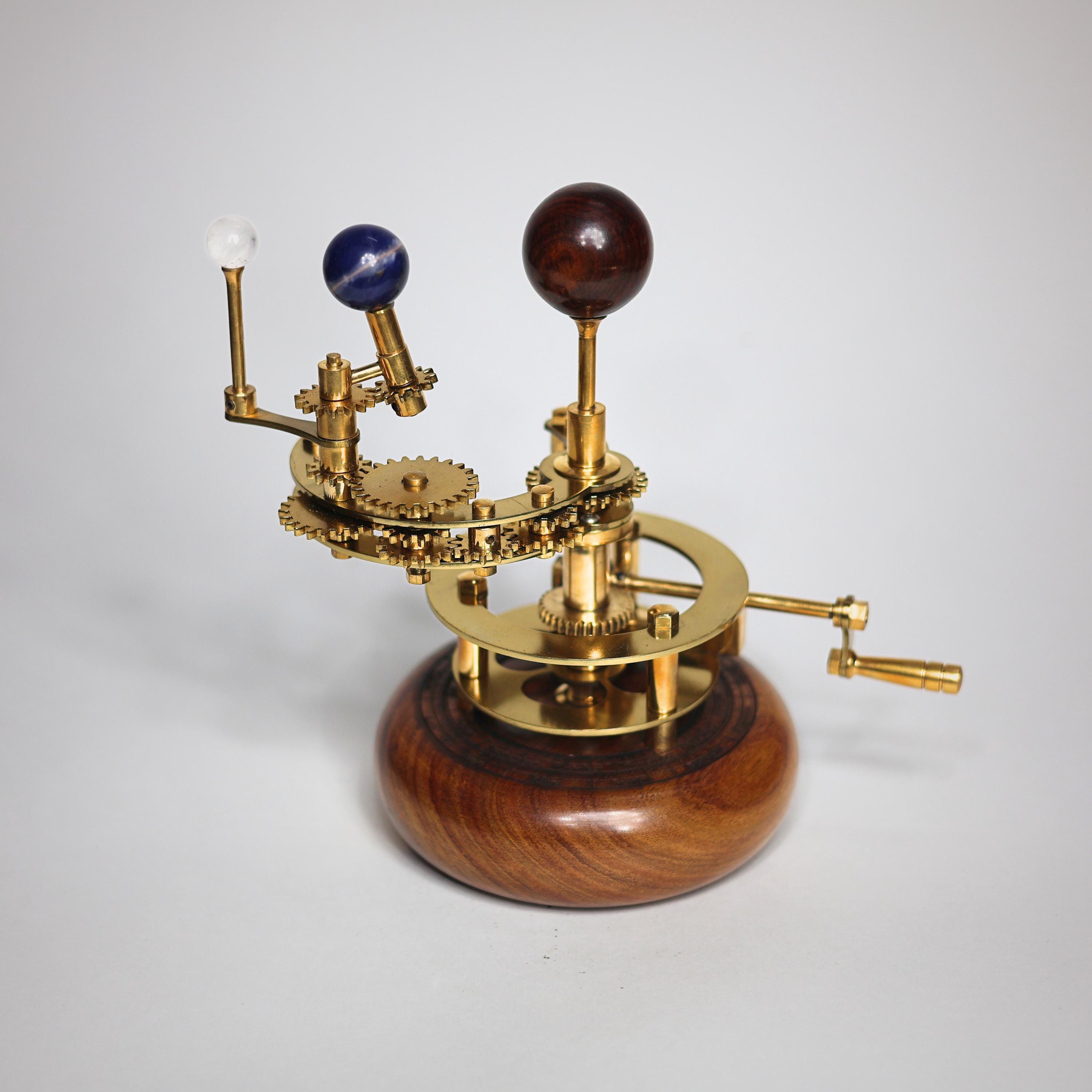 Brass Orrery with Gemstone Planets, Desk Model view 7