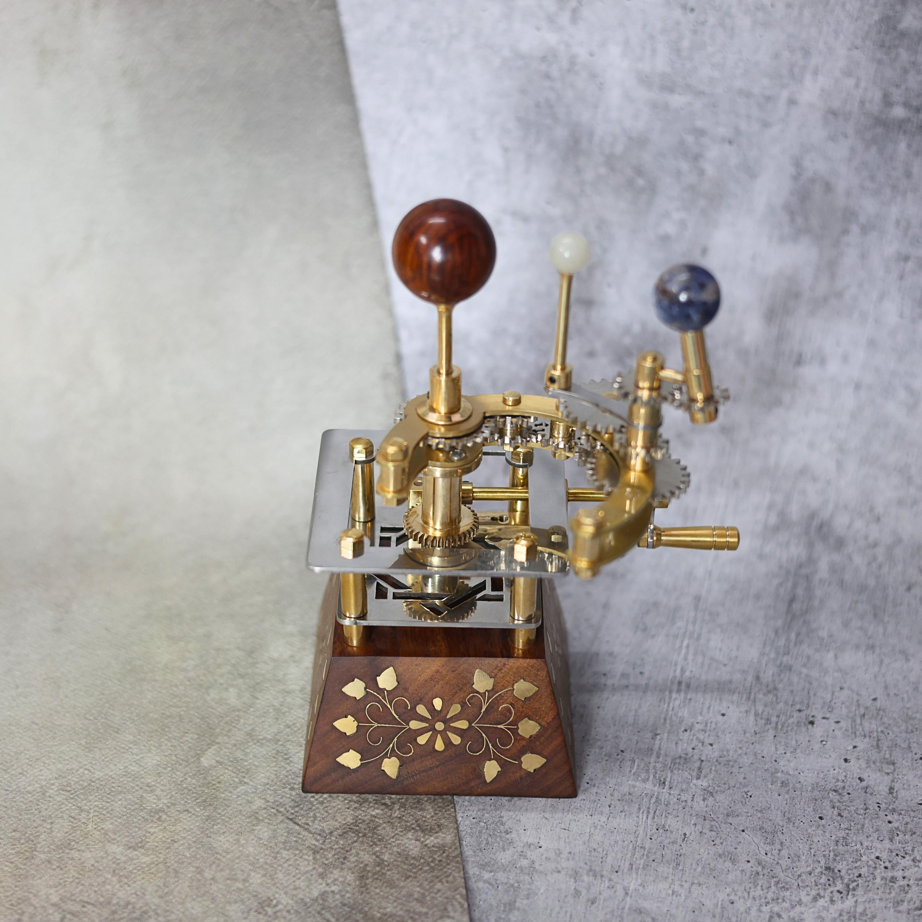 Brass Solar System Orrery, Classic Antique Finish view 5