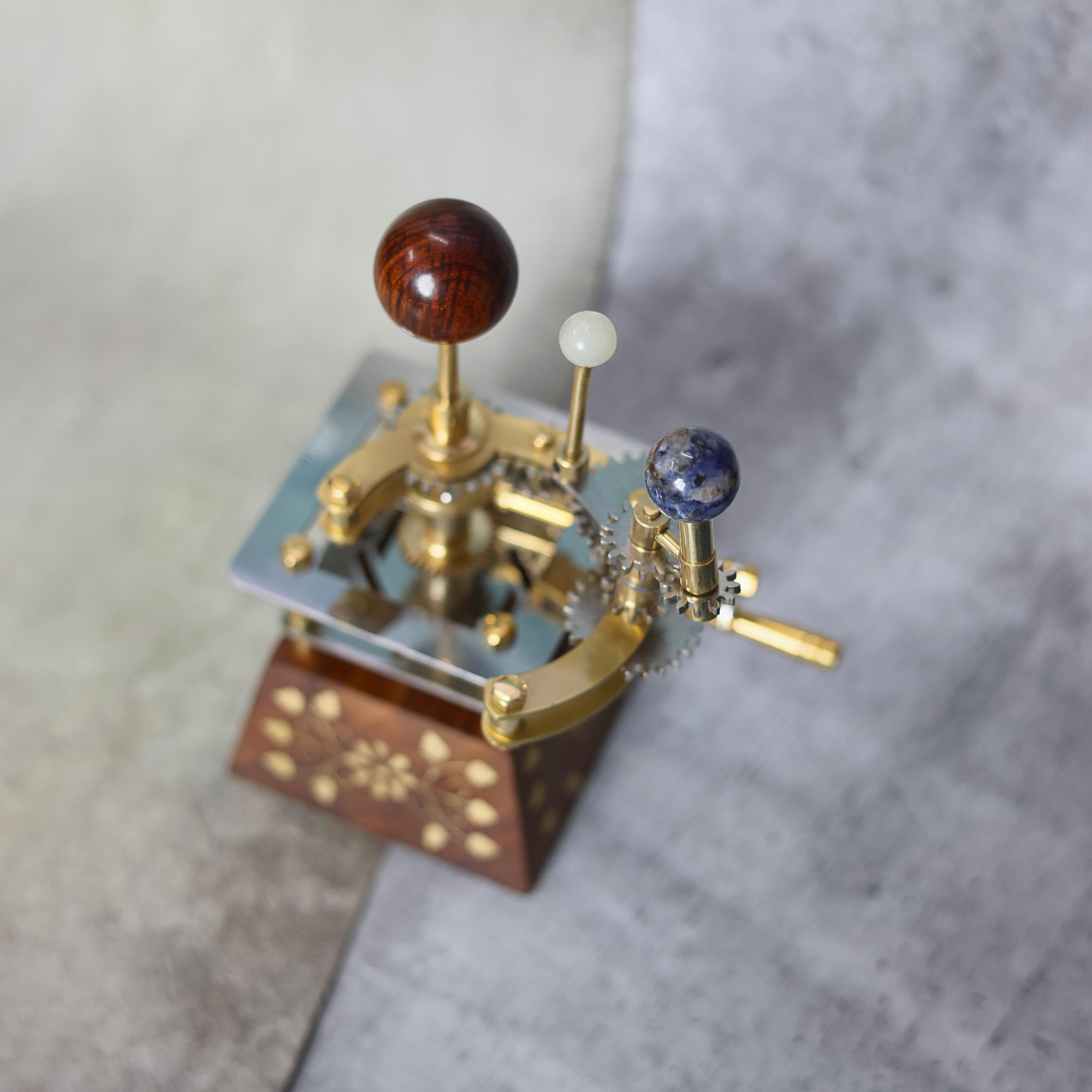 Brass Solar System Orrery, Classic Antique Finish view 6