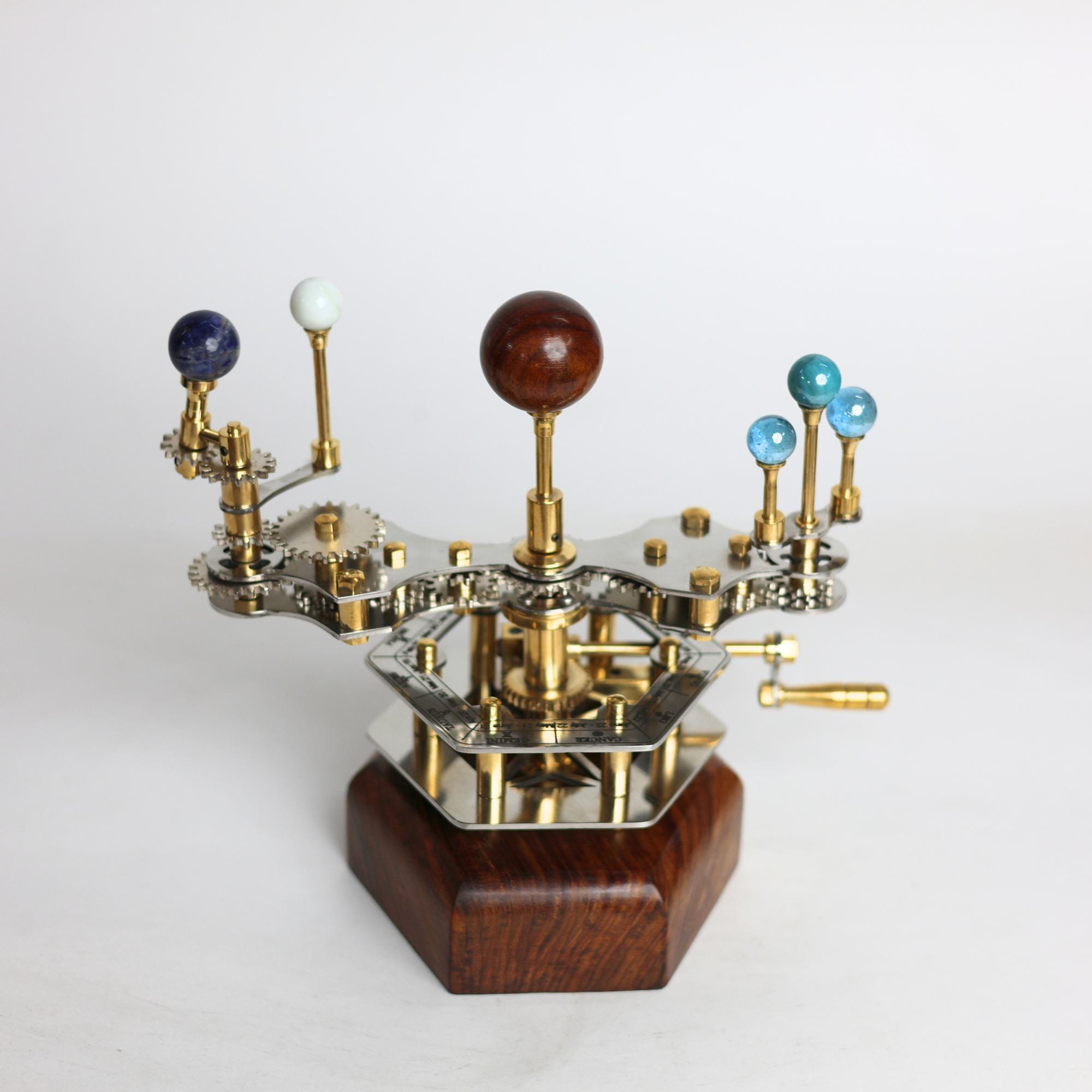 Steampunk-Style Brass Orrery, Desk Model view 2