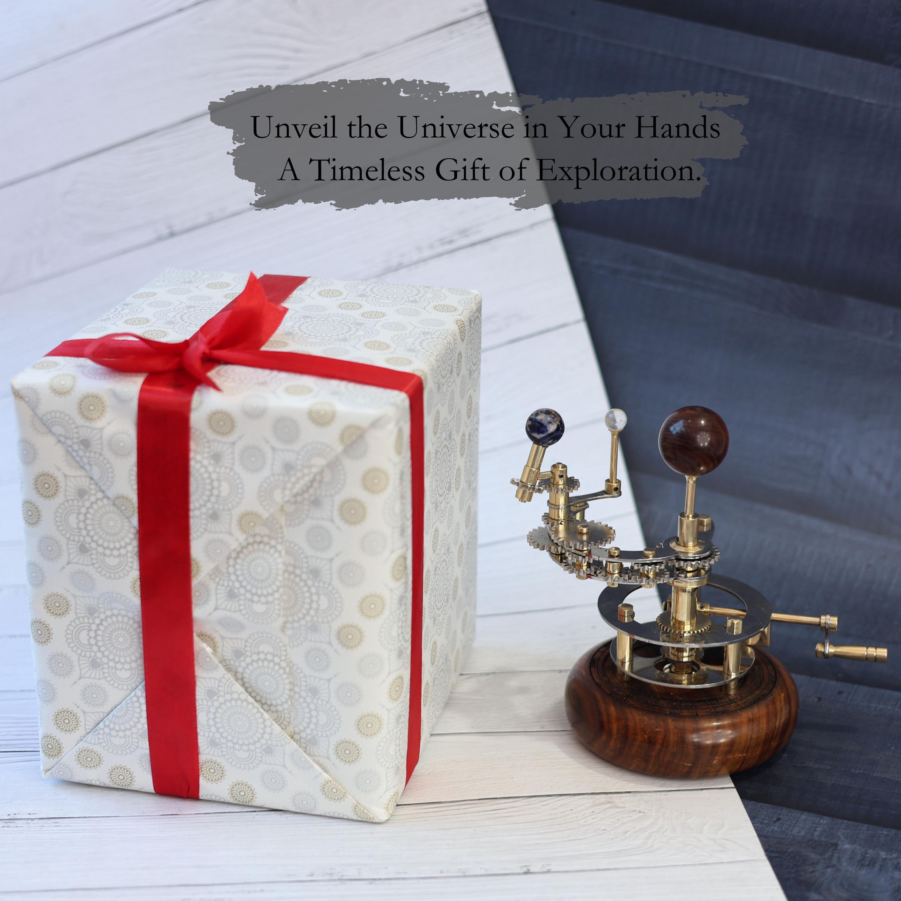Brass Orrery with Gemstone Planets, Compact view 6