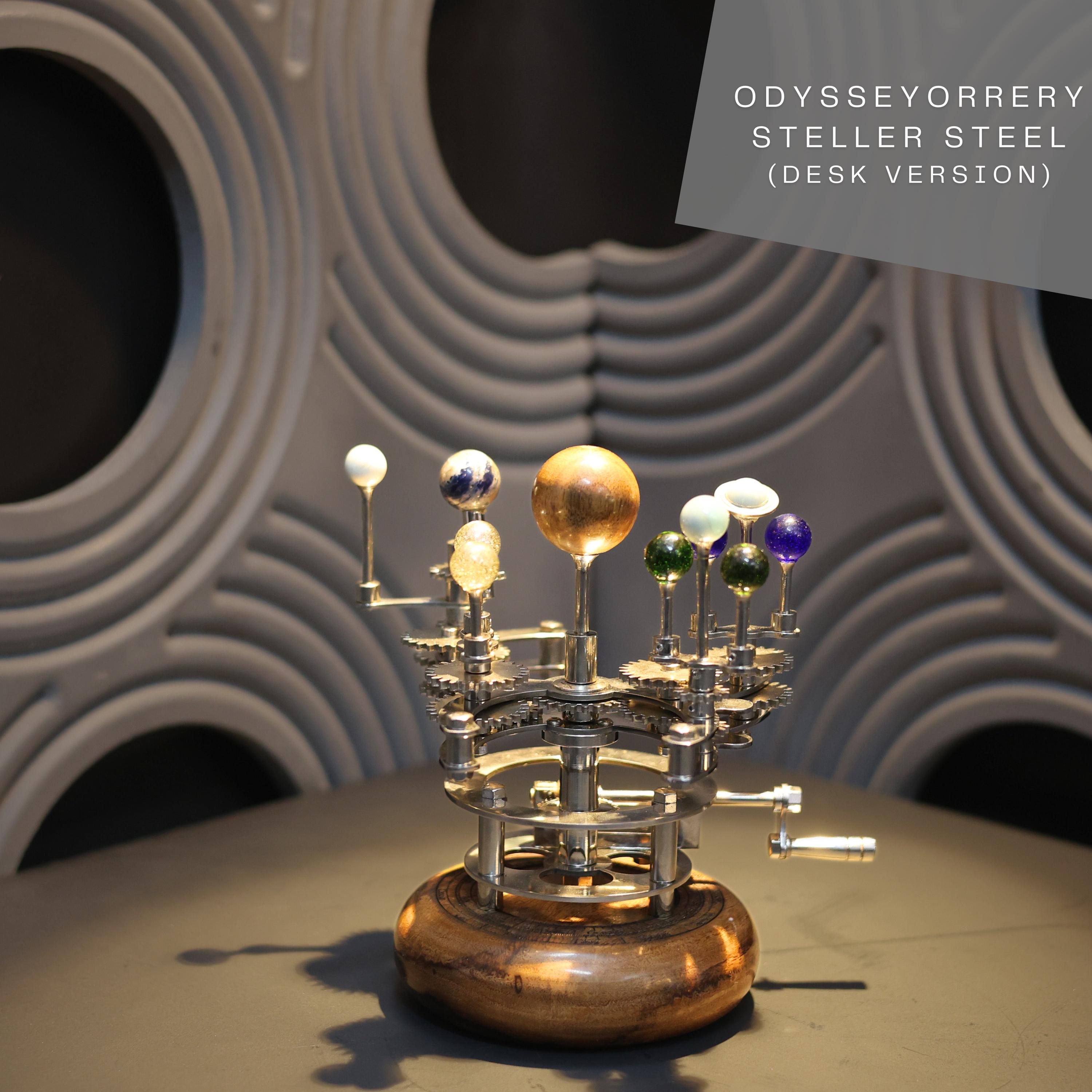 Brass Solar System Orrery, Vintage Desk Edition view 7