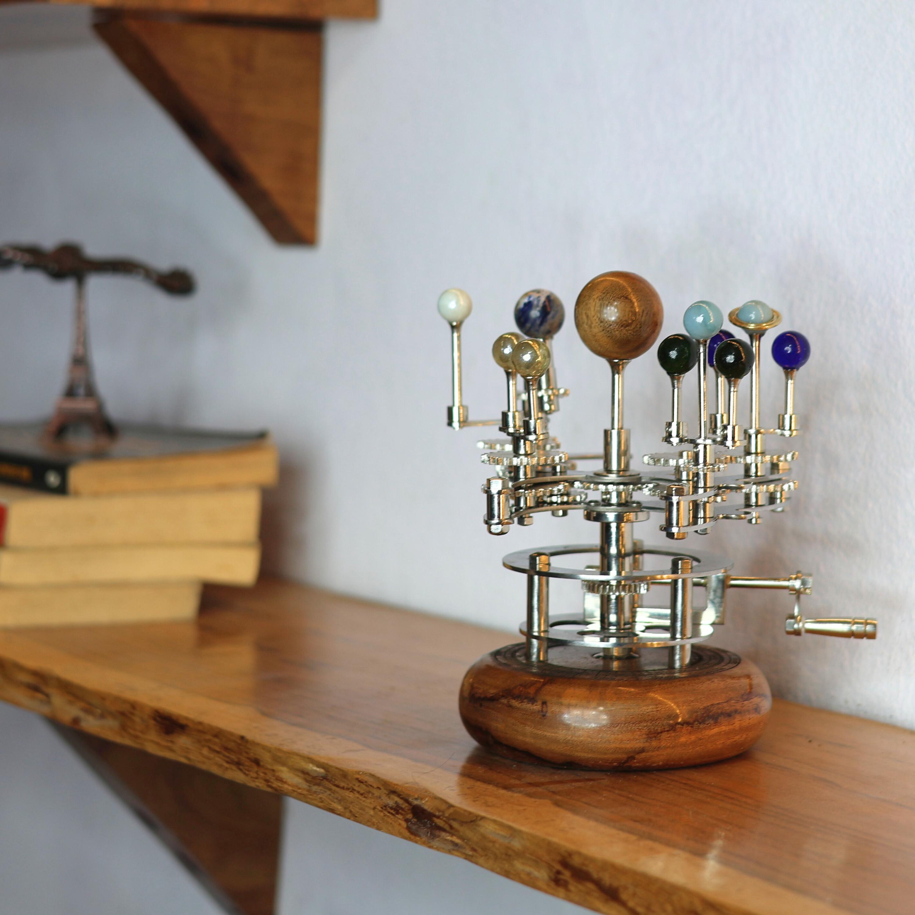Brass Solar System Orrery, Vintage Desk Edition view 10