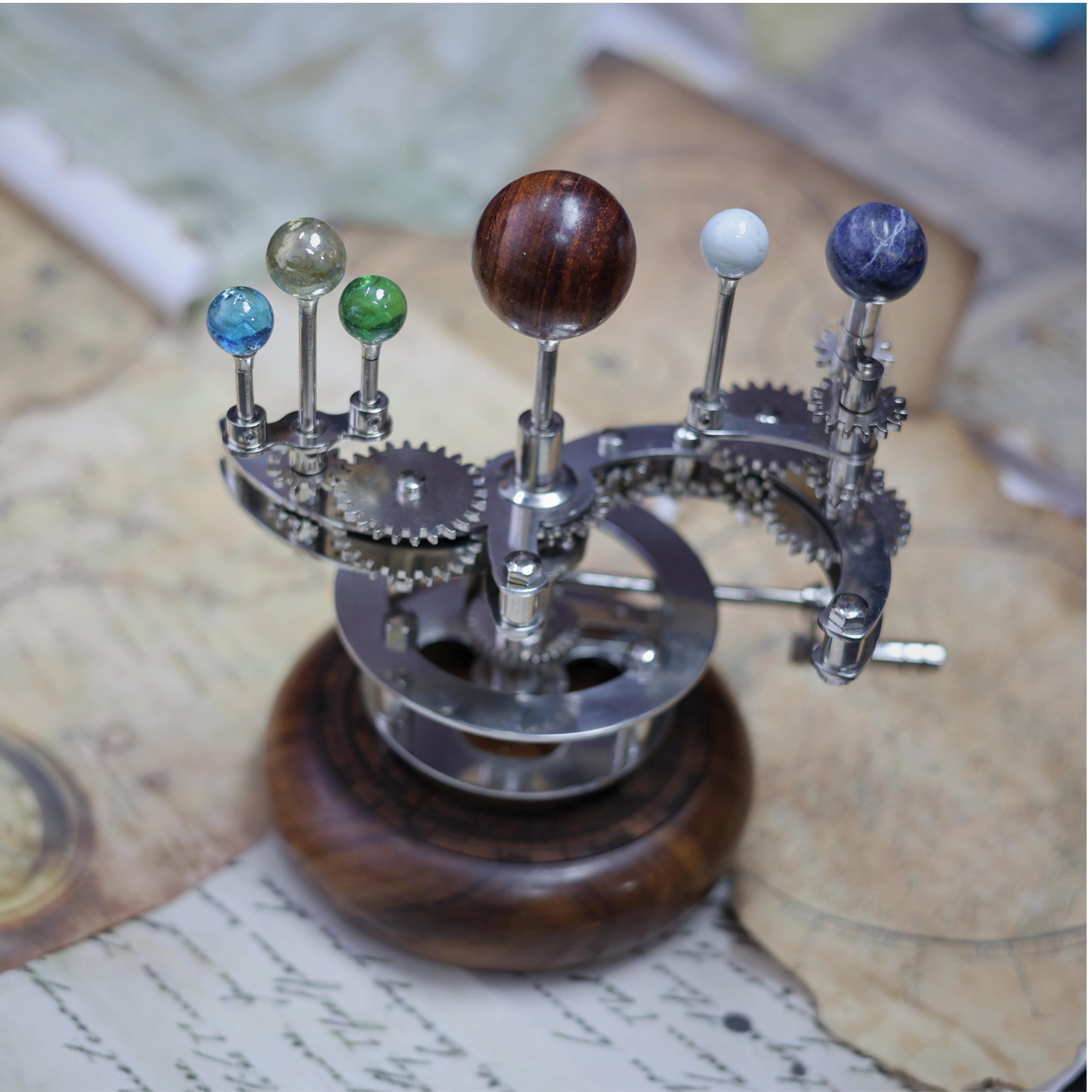 Brass Orrery Mini Solar System, Antique Style view 5