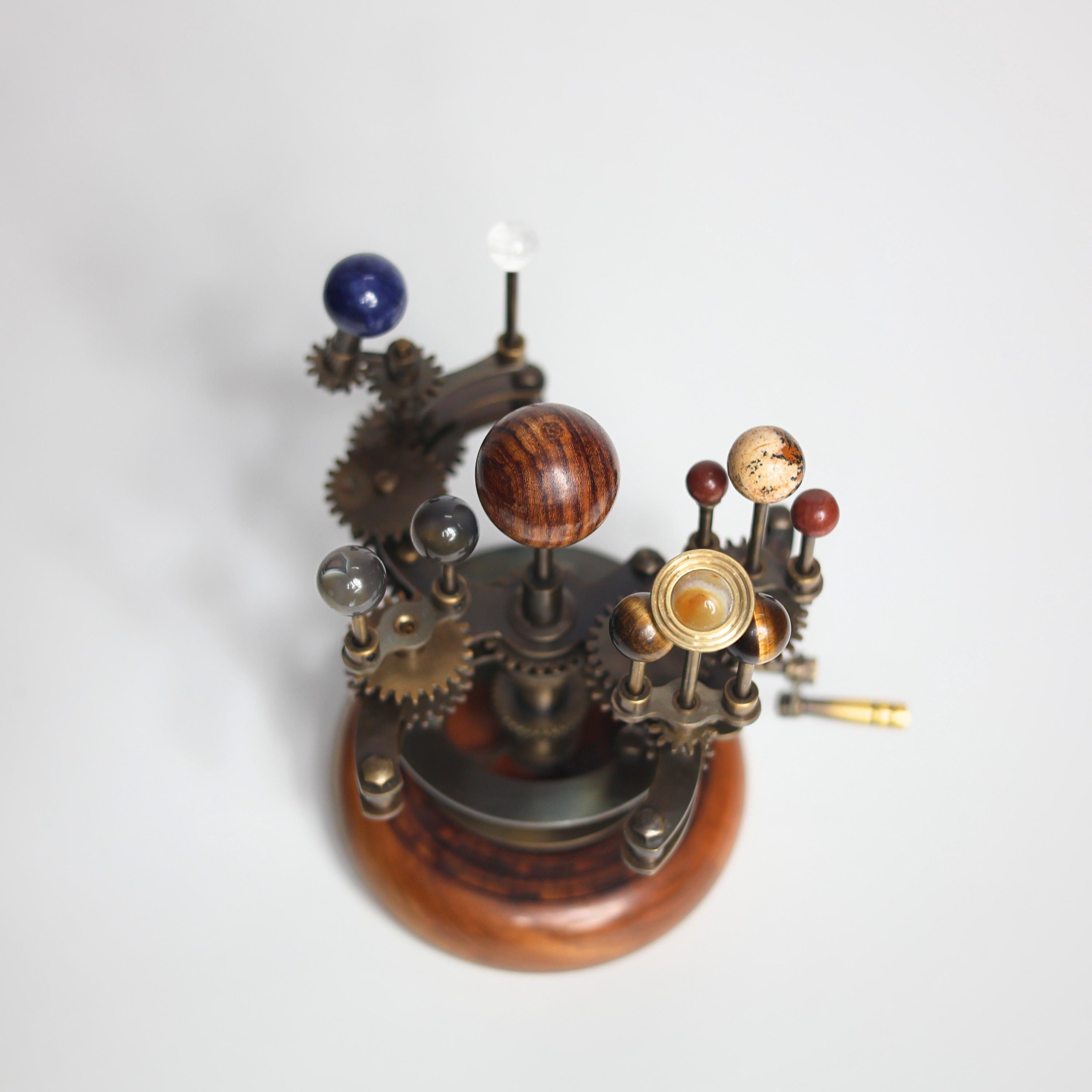 Brass Solar System Orrery, Teakwood Luxury Edition view 8