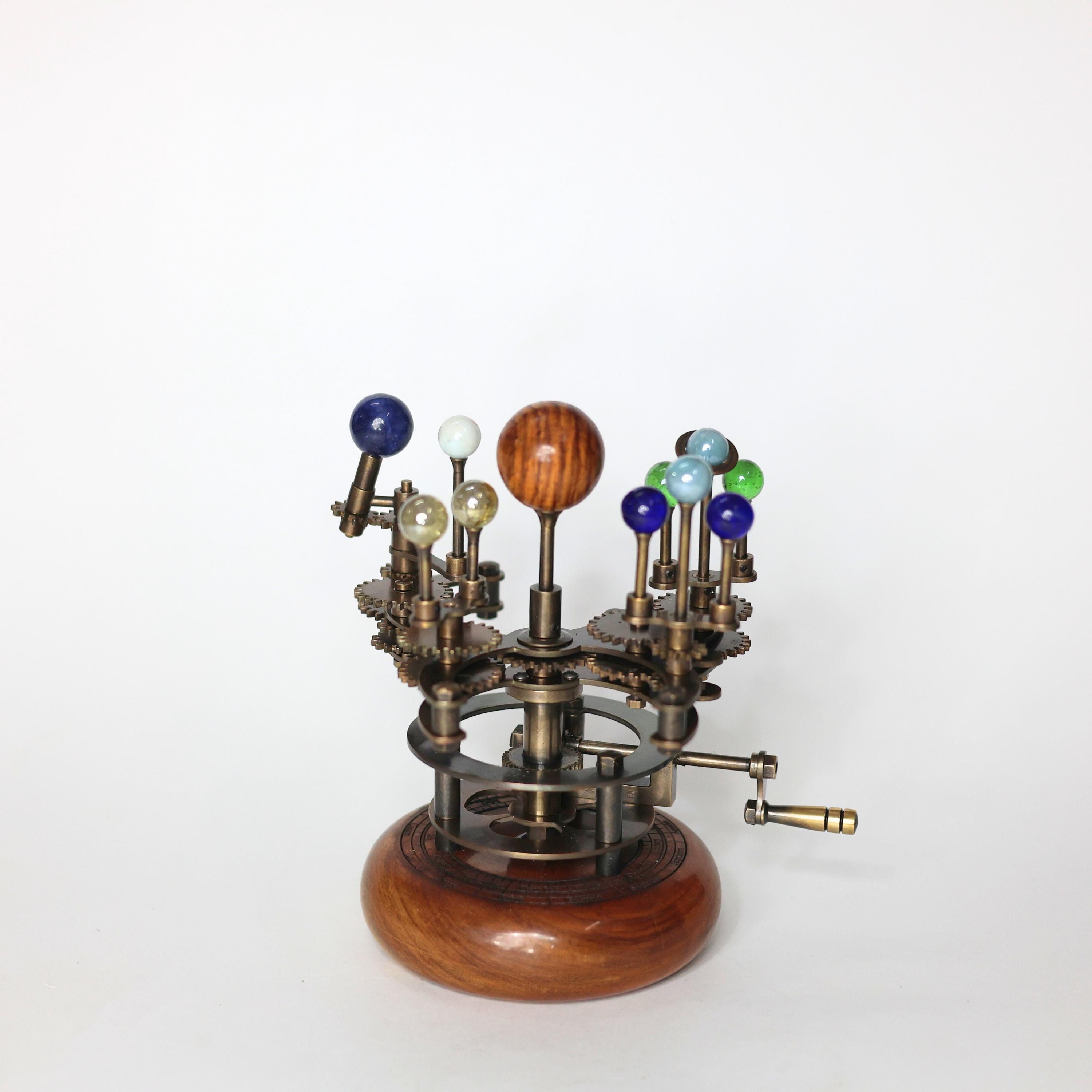 Brass Solar System Orrery, Teakwood Luxury Edition view 10