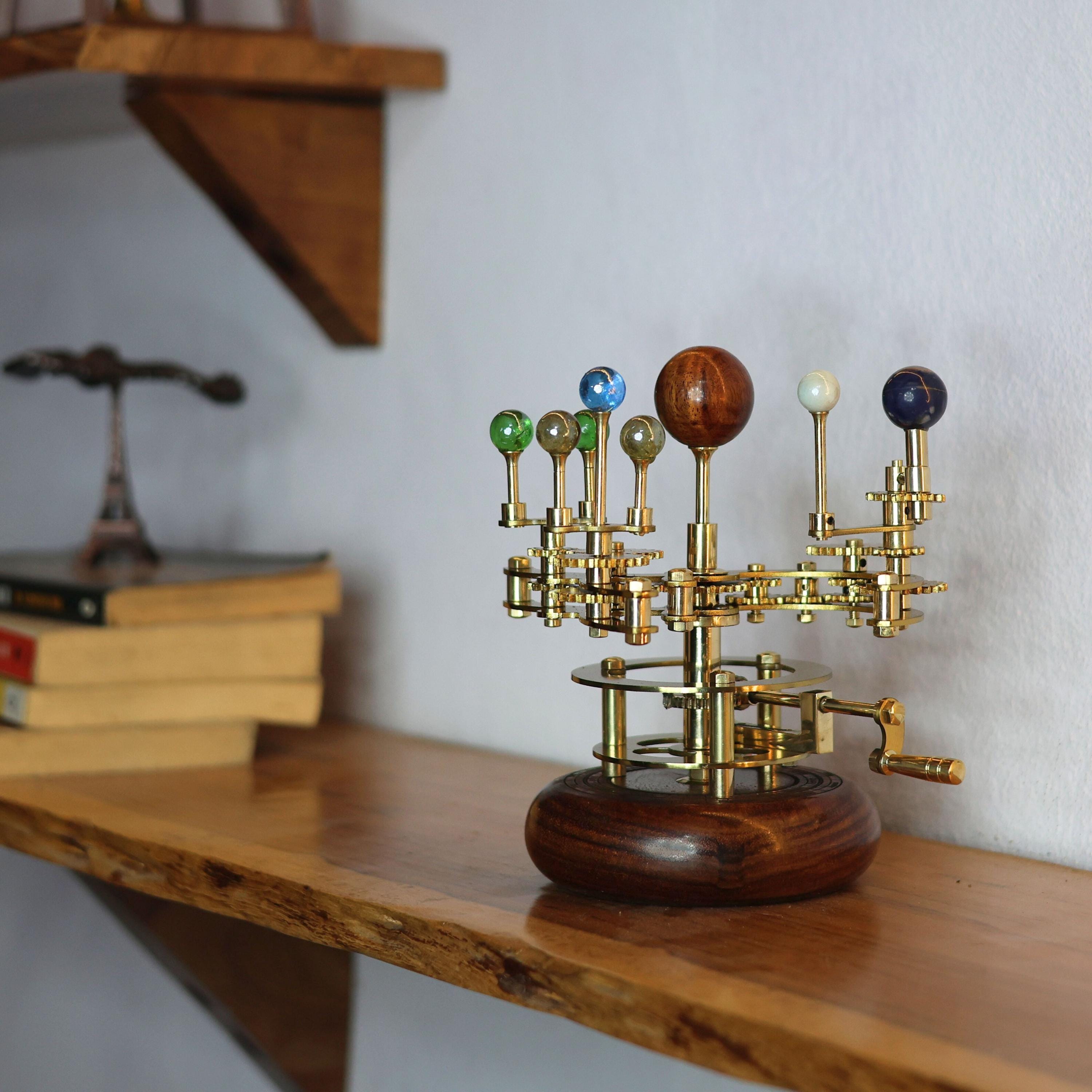Gold-Finish Brass Orrery, Compact Desk Model view 10