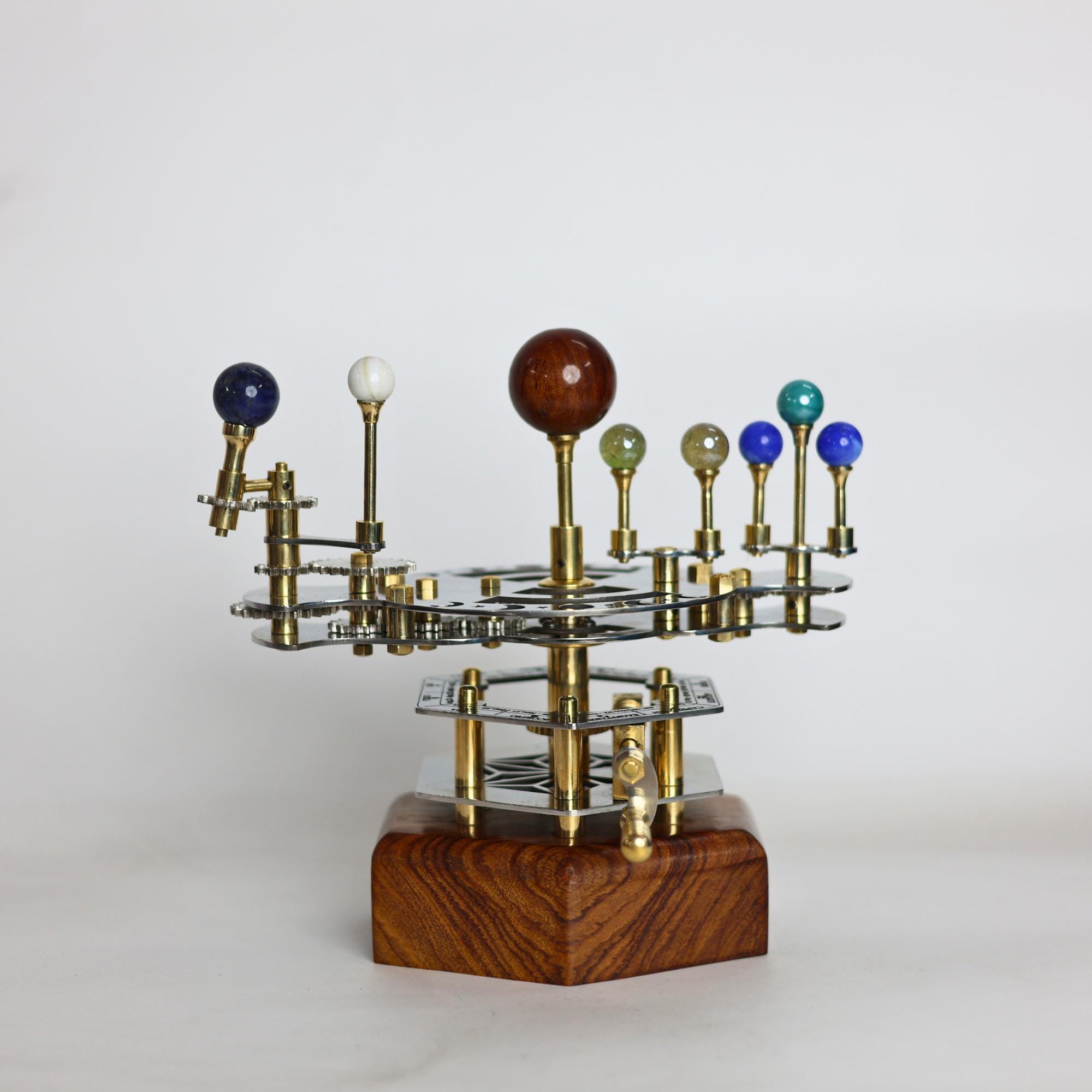 French Antique-Style Brass Orrery, Desk Model view 2