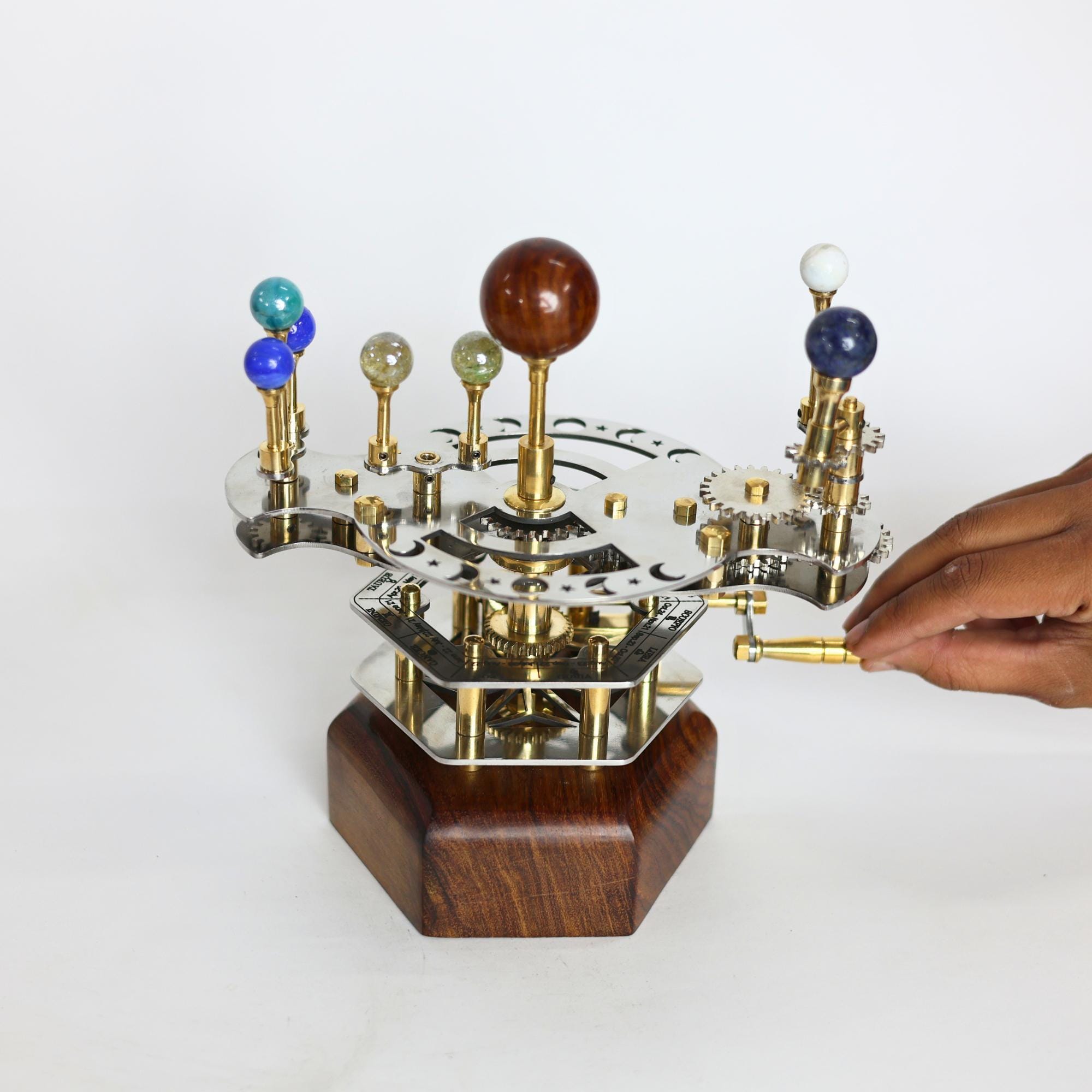 French Antique-Style Brass Orrery, Desk Model view 3