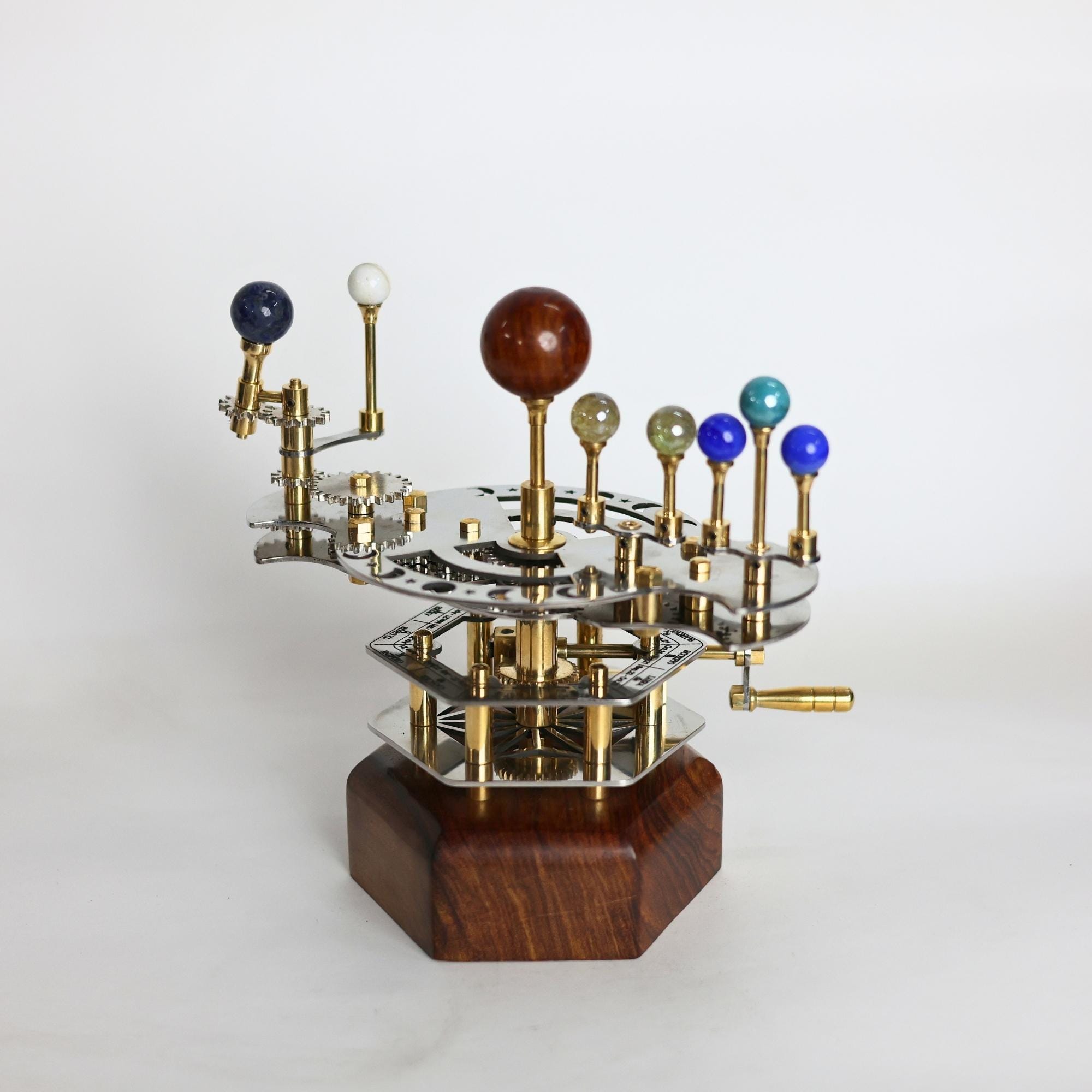 French Antique-Style Brass Orrery, Desk Model view 8