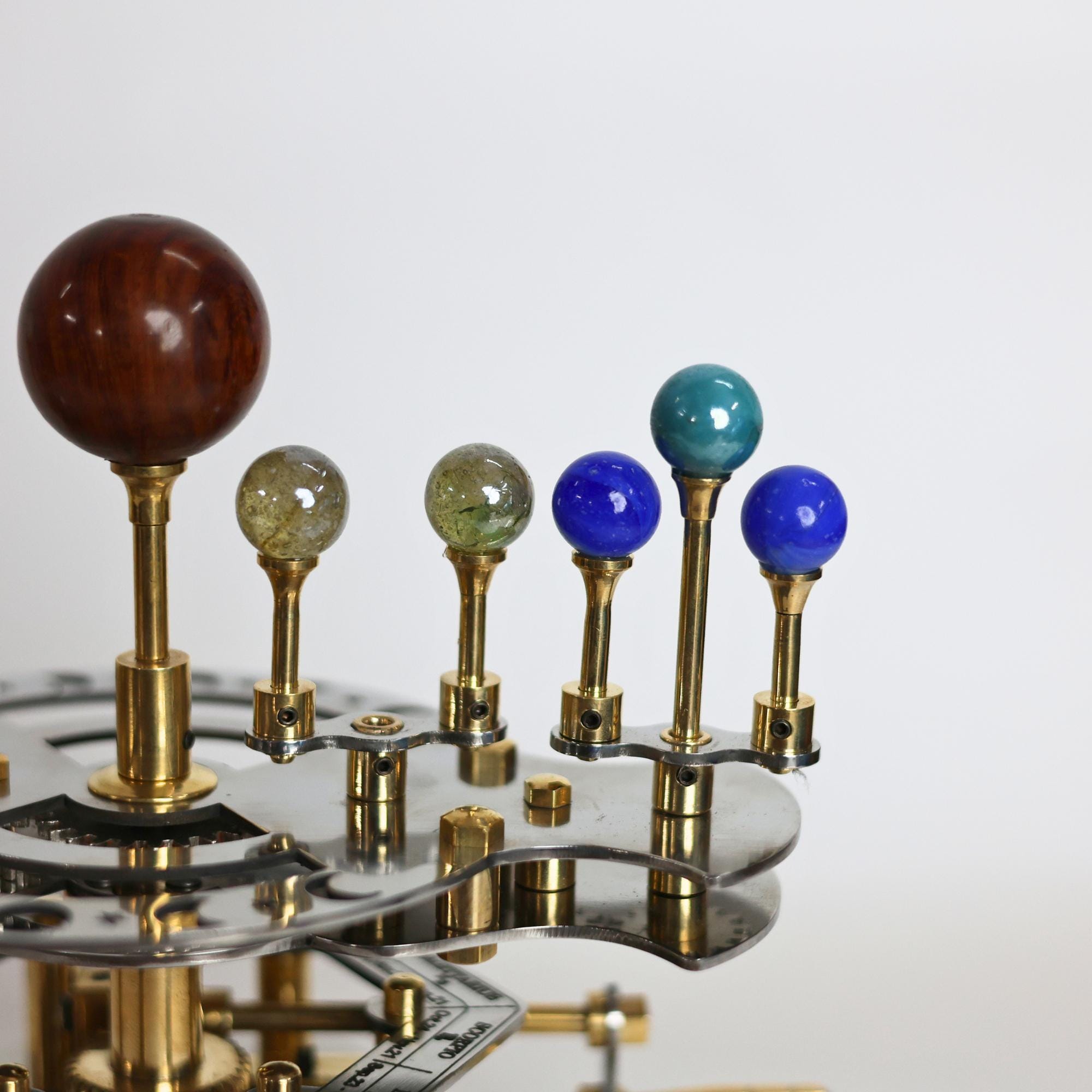 French Antique-Style Brass Orrery, Desk Model view 10