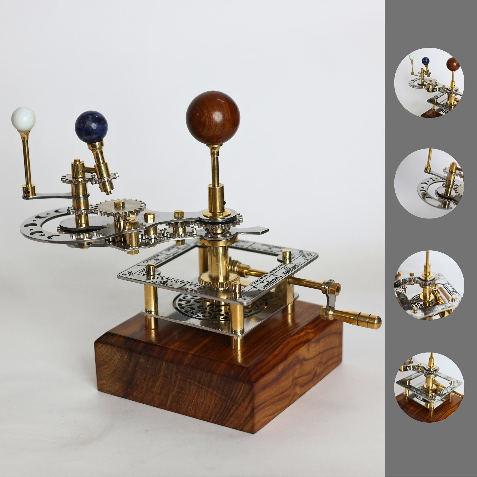 Brass Sun-Earth-Moon Tellurion, Desk Model view 7