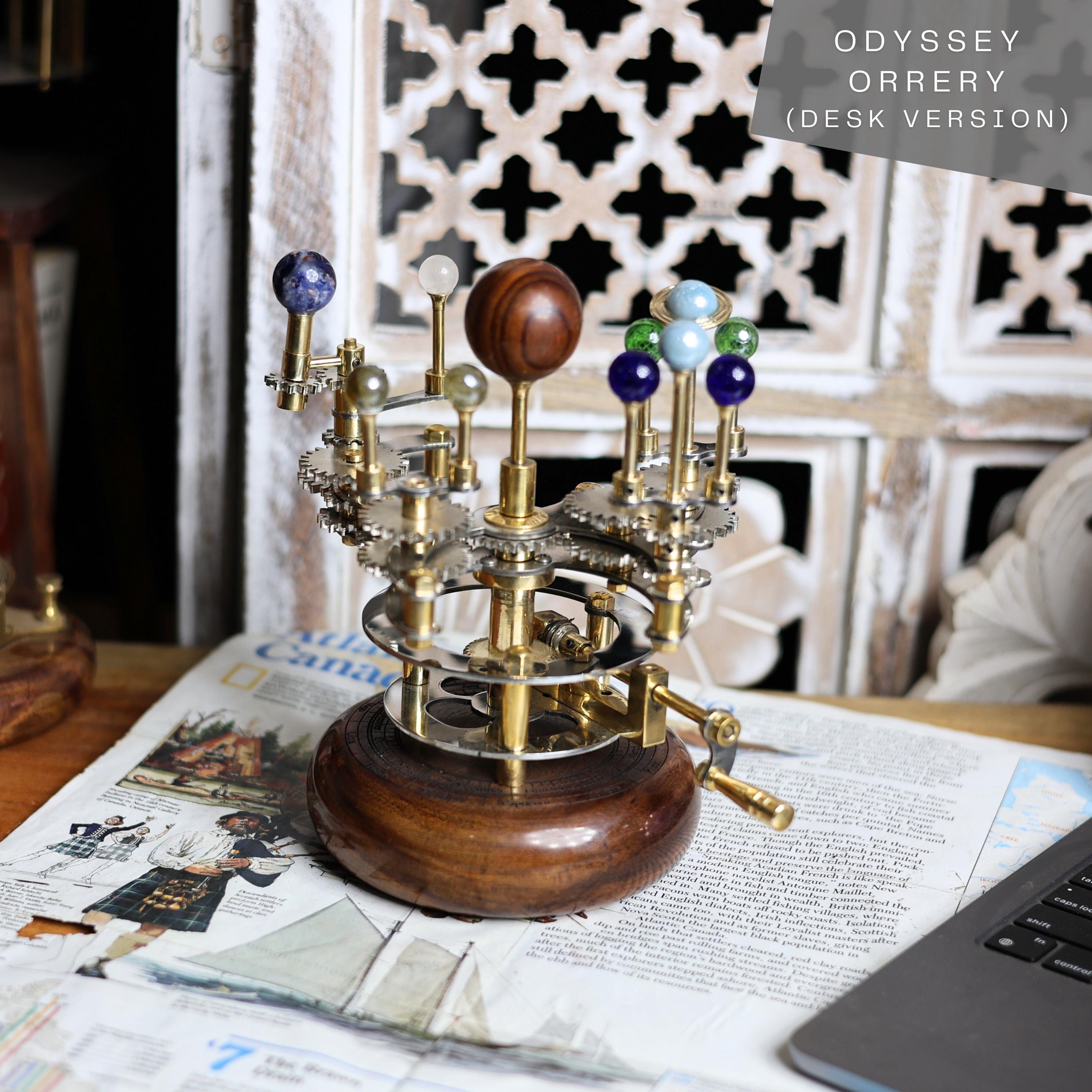 Brass Solar System Orrery, Classic Desk Model view 3